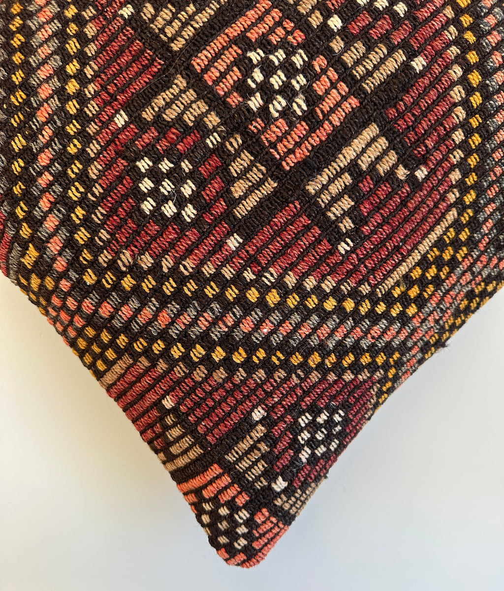 Handmade Multicoloured Turkish Cushion Cover 16''x16'' / 41X41 CM