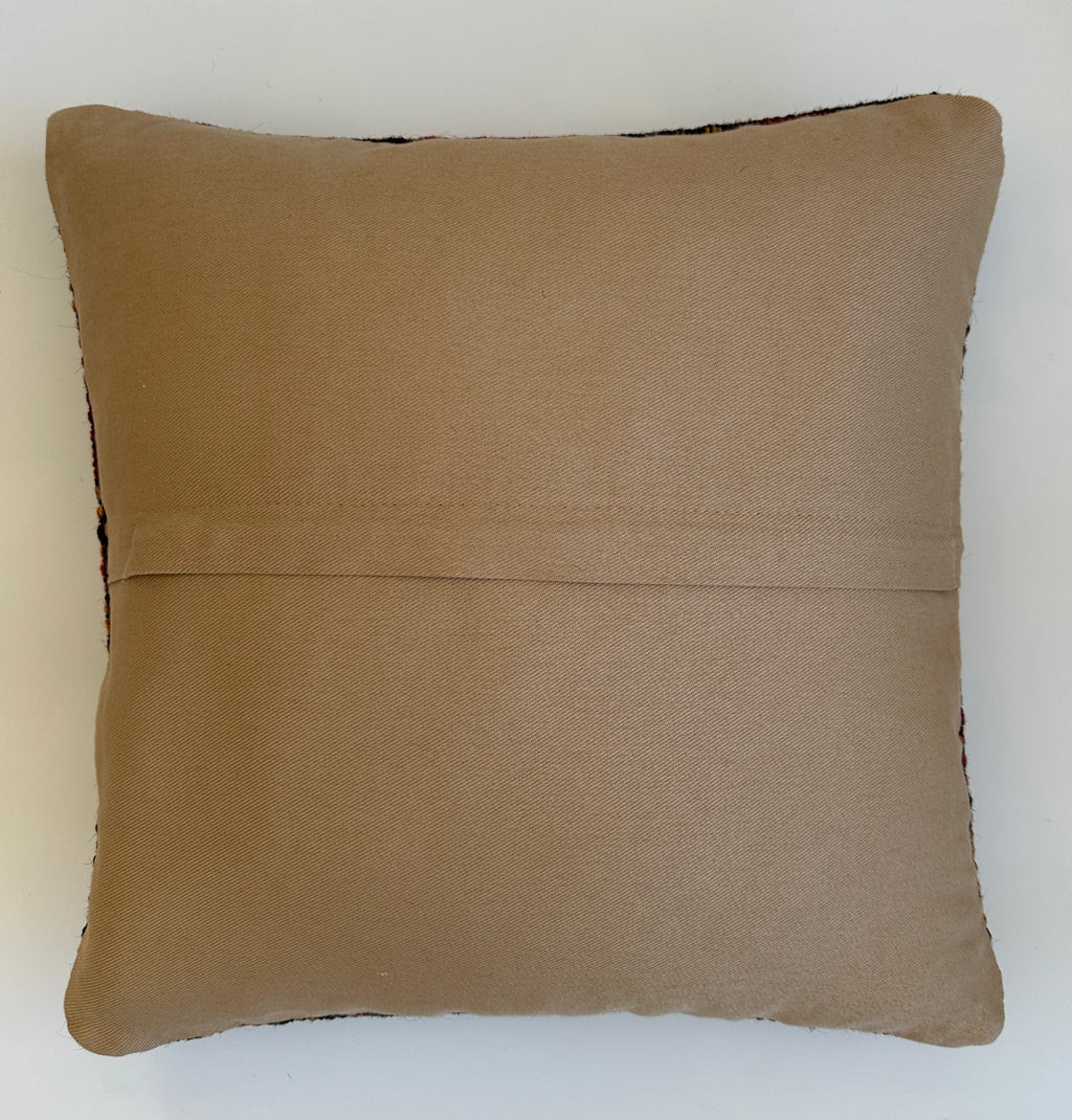 Handmade Multicoloured Turkish Cushion Cover 16''x16'' / 41X41 CM