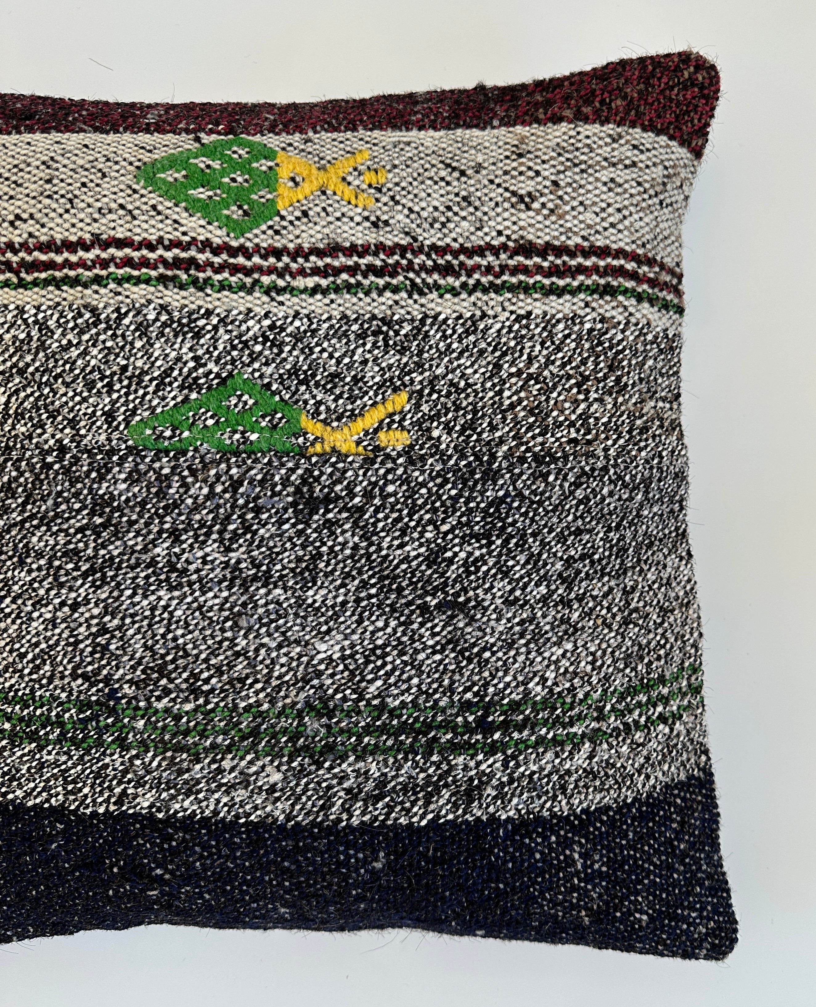 Faded Charcoal Turkish Cushion Cover 16''x16'' / 43x42 CM