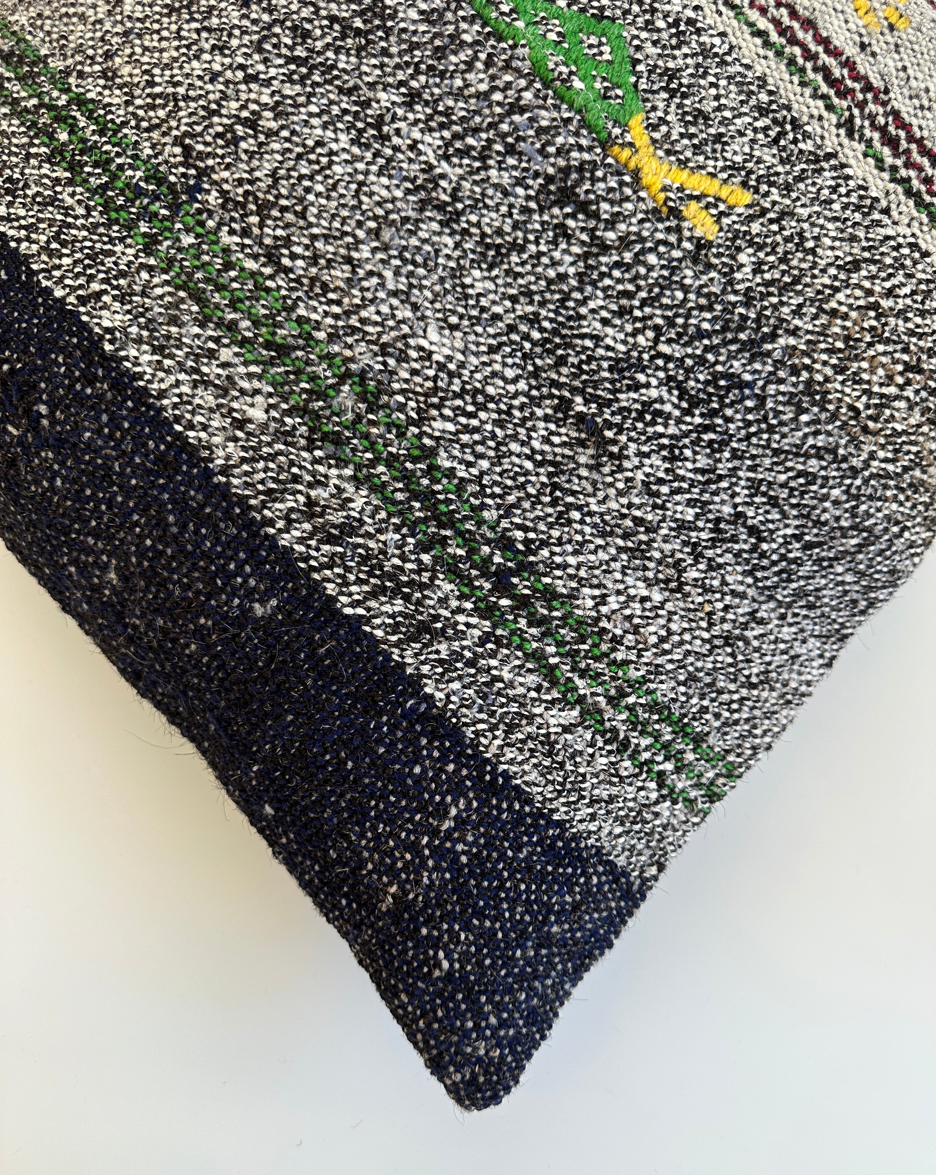 Faded Charcoal Turkish Cushion Cover 16''x16'' / 43x42 CM