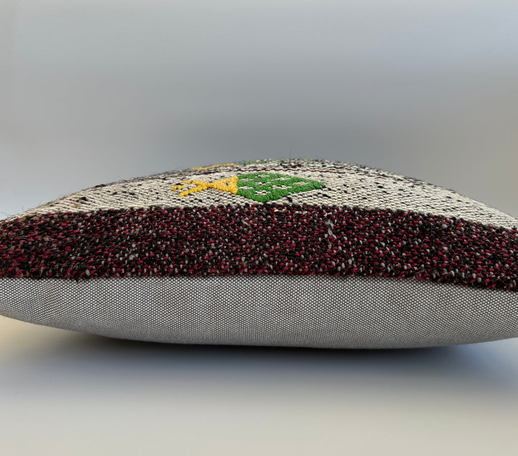 Faded Charcoal Turkish Cushion Cover 16''x16'' / 43x42 CM