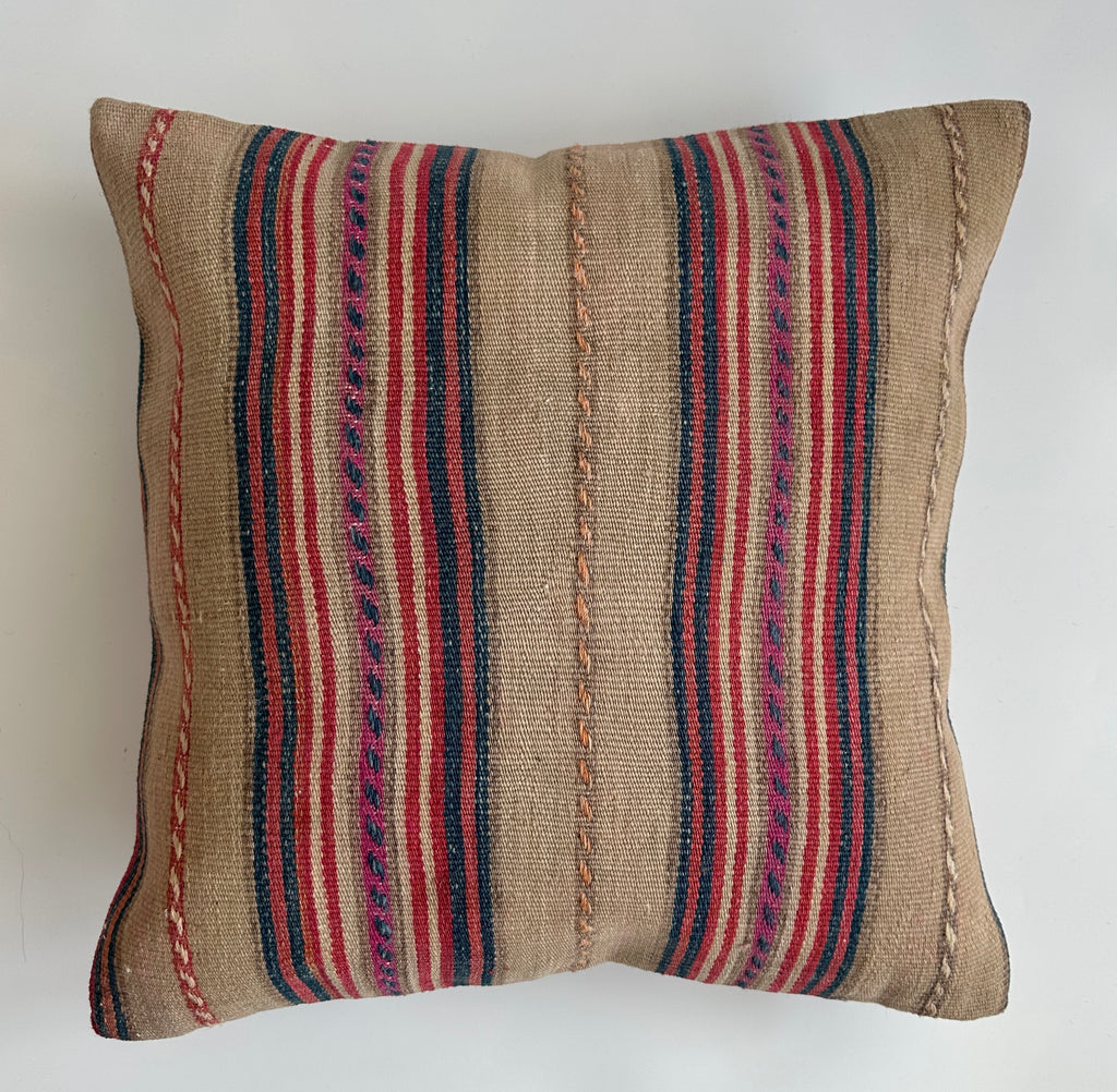 Handmade Multicolour Turkish Rug Cushion Cover 20''x20'' / 50x50 CM
