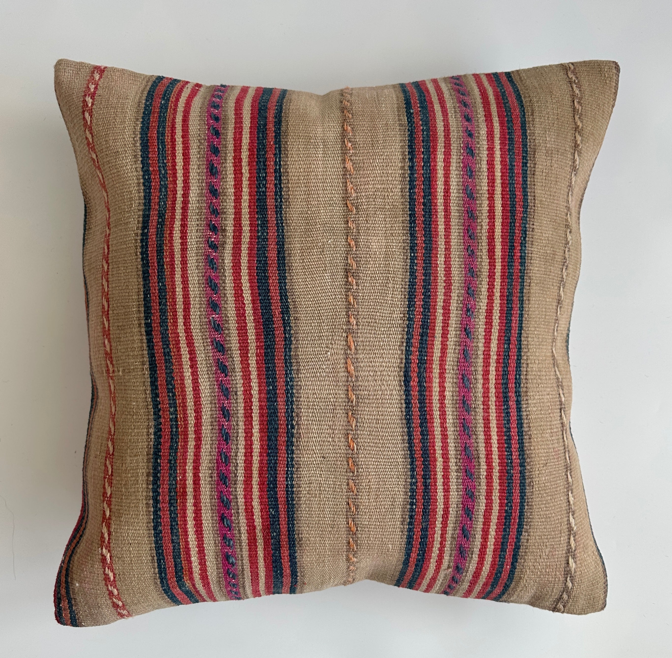 Handmade Multicolour Turkish Rug Cushion Cover 20''x20'' / 50x50 CM