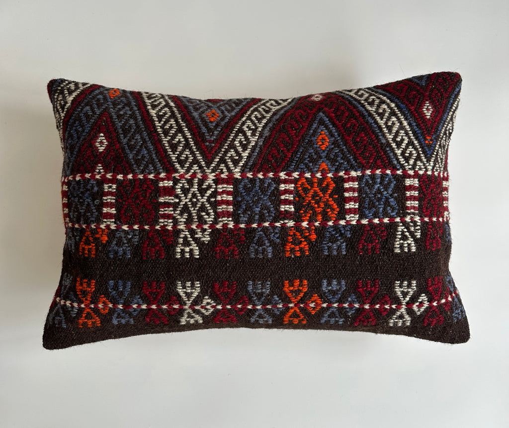 Multicolour Turkish Rug Cushion Cover 24''x16'' / 60x40 CM