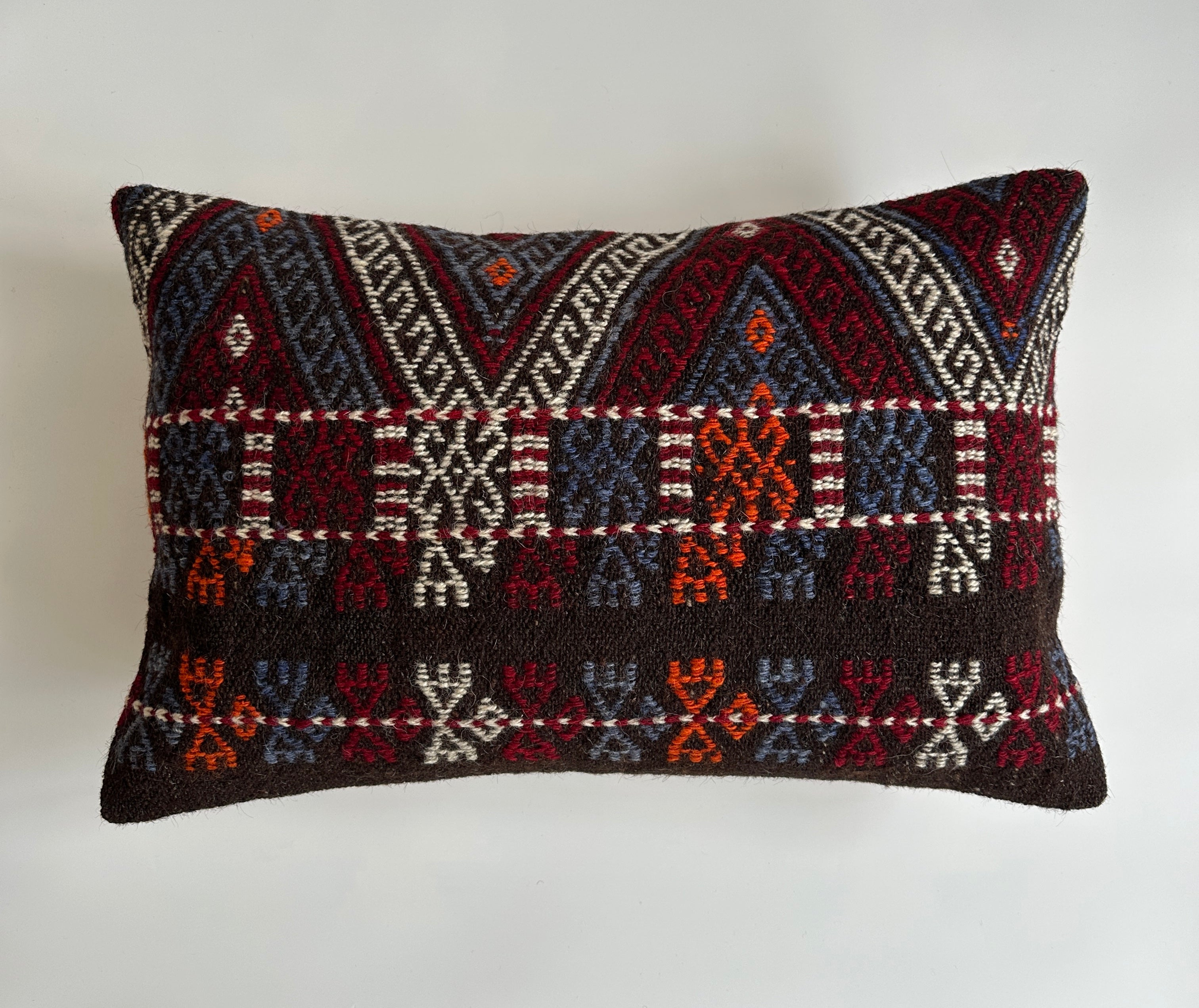 Multicolour Turkish Rug Cushion Cover 24''x16'' / 60x40 CM
