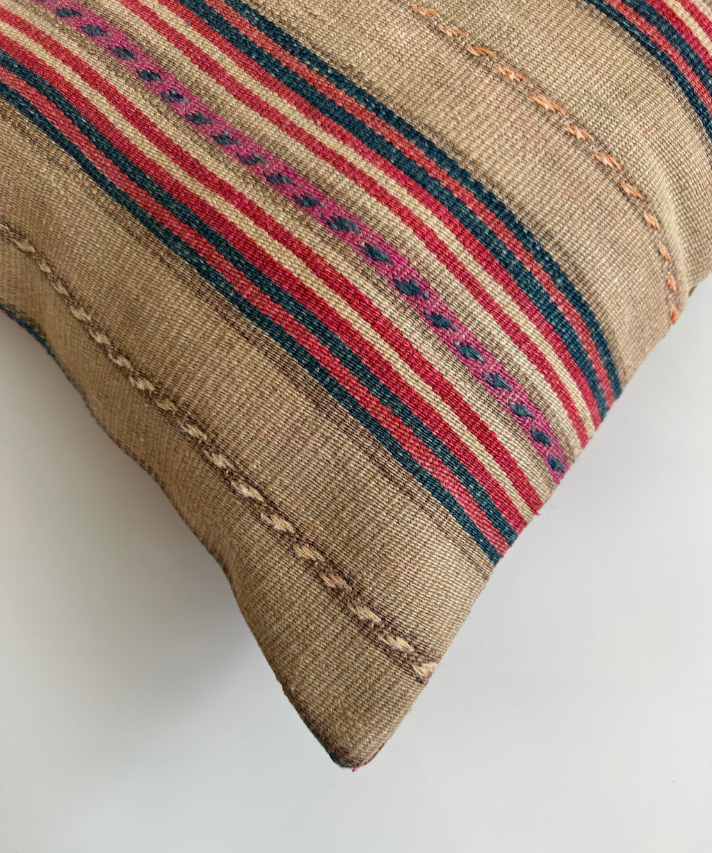 Handmade Multicolour Turkish Rug Cushion Cover 20''x20'' / 50x50 CM