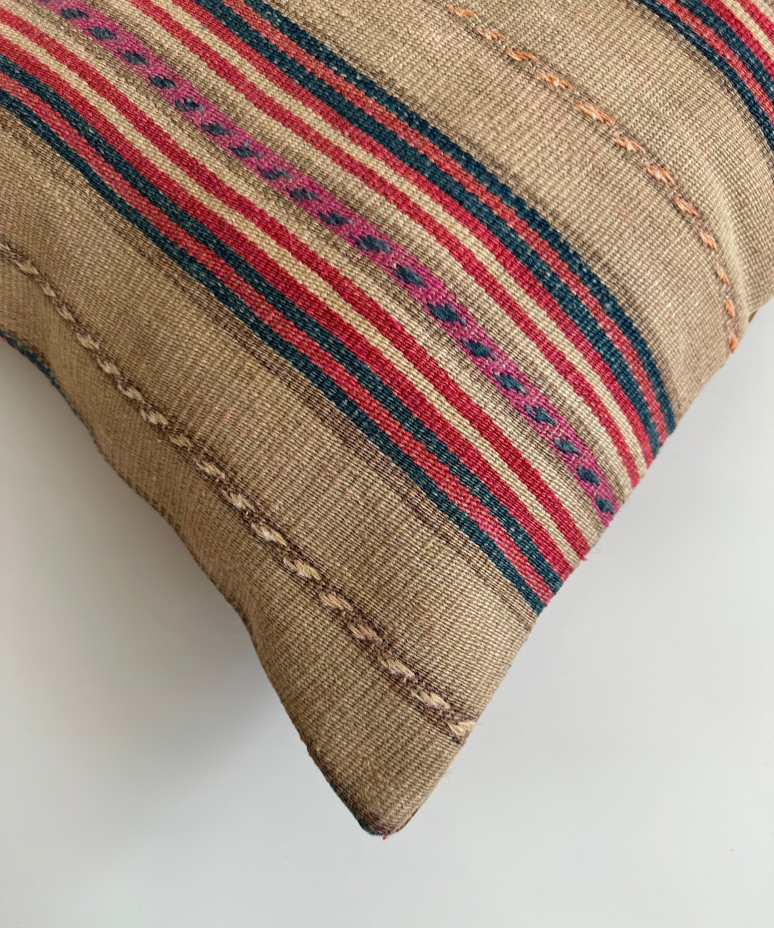 Handmade Multicolour Turkish Rug Cushion Cover 20''x20'' / 50x50 CM