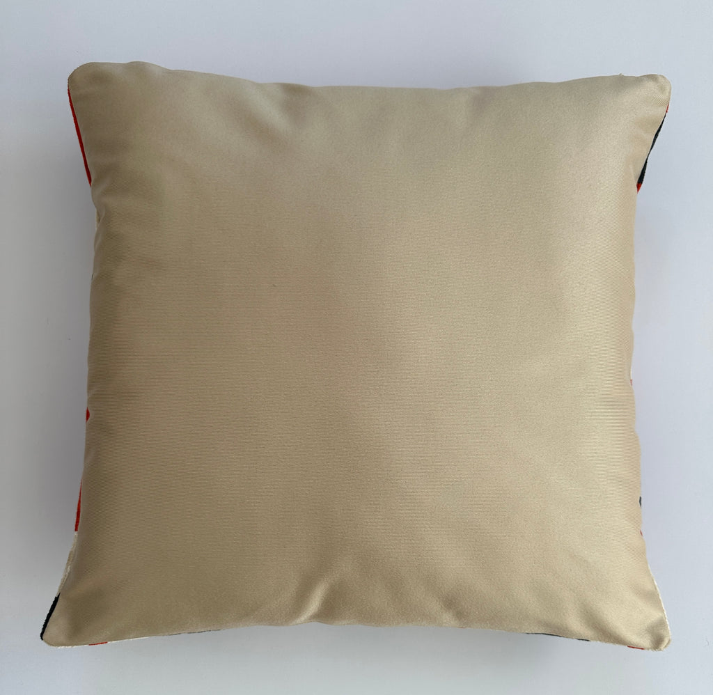 Red Ogival Silk Velvet Cushion Cover 16''x16'' / 40x40 CM