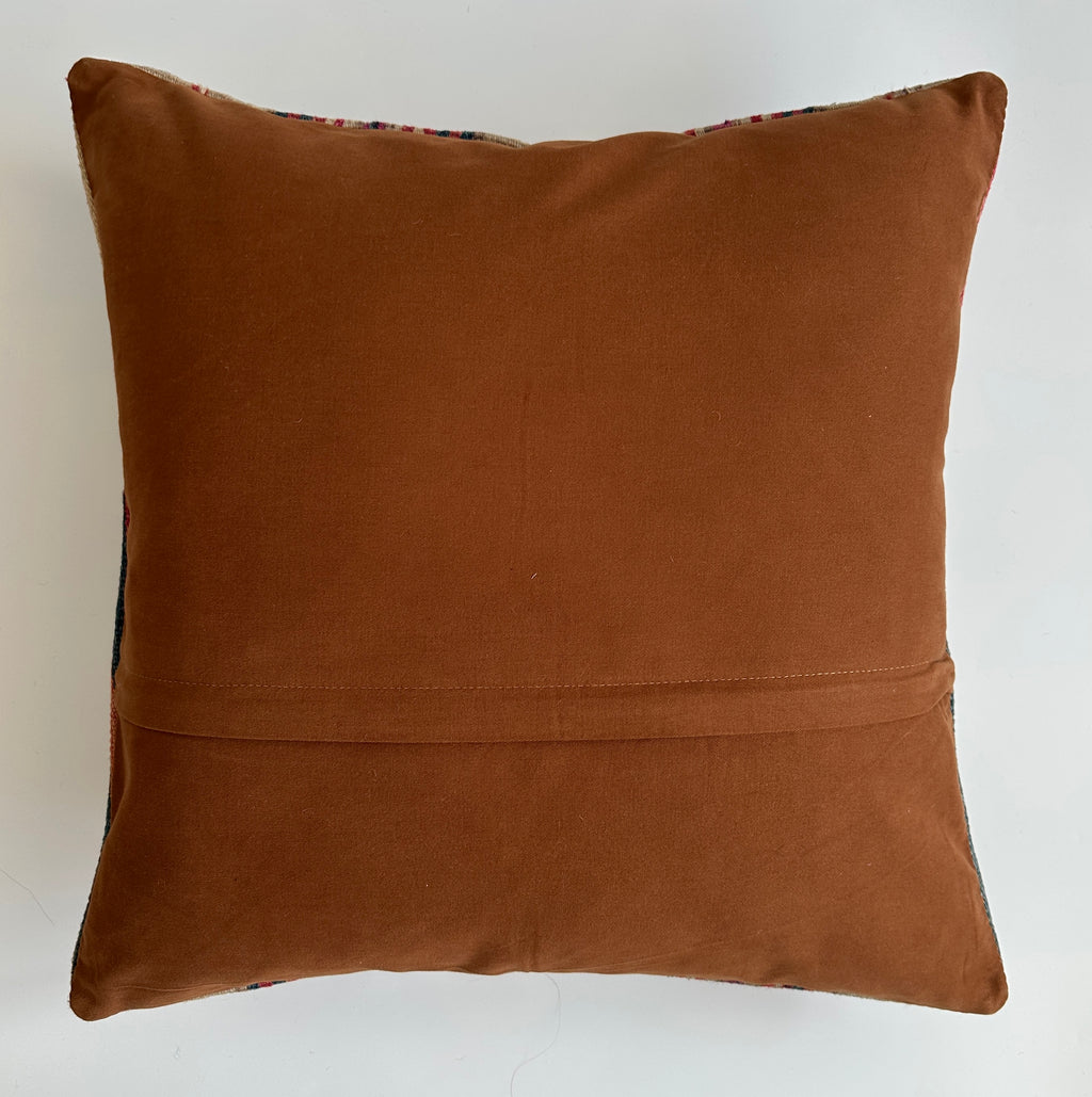 Handmade Multicolour Turkish Rug Cushion Cover 20''x20'' / 50x50 CM