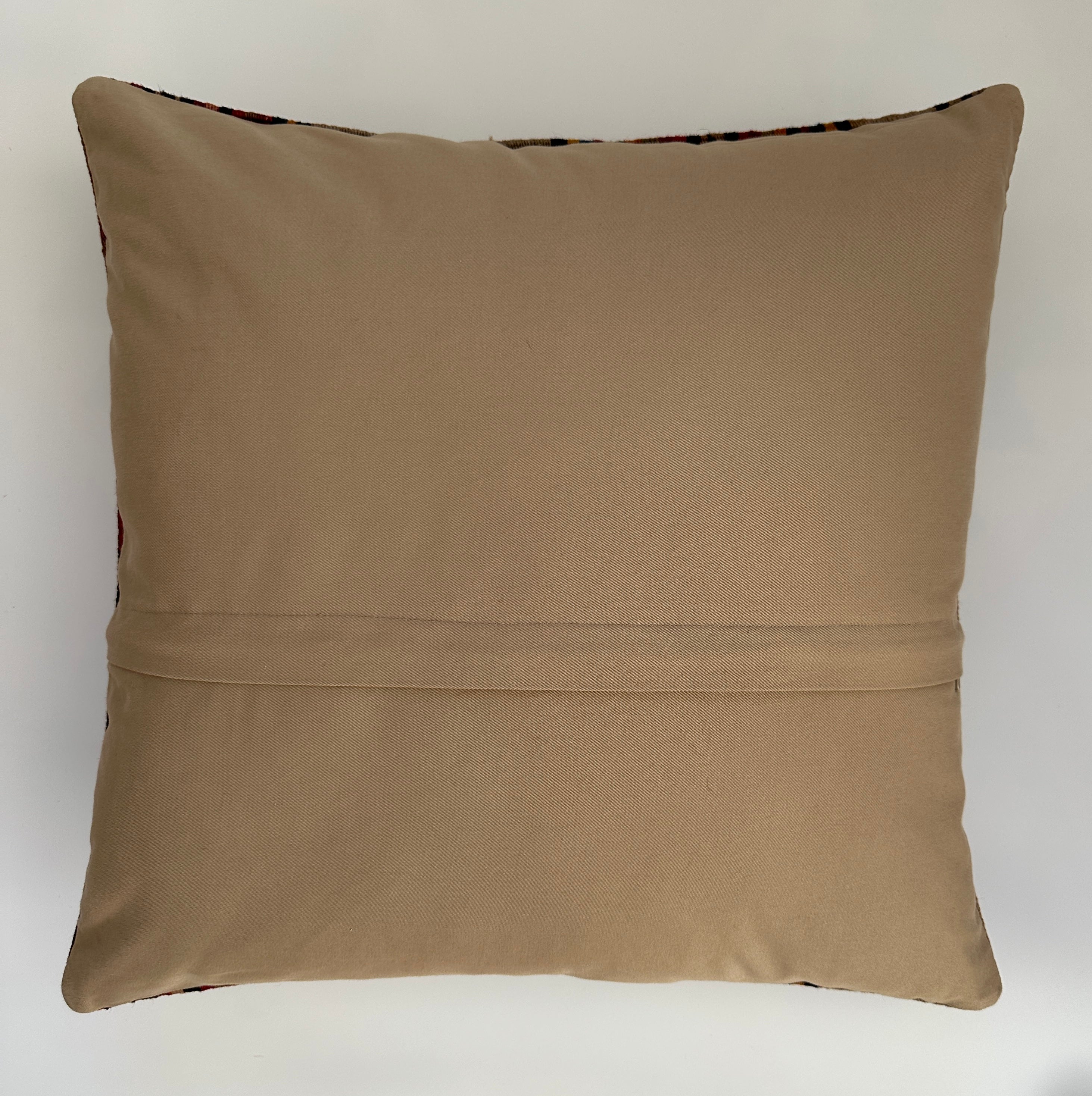 Handmade Striped Multicolour Turkish Rug Cushion Cover 18''x18'' / 45x45 CM