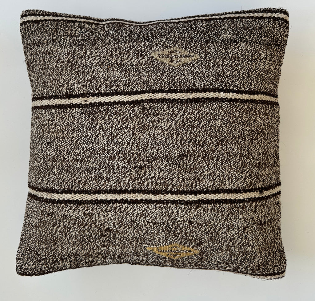 Dark Grey Turkish Cushion Cover 16''x16'' / 40x40 CM