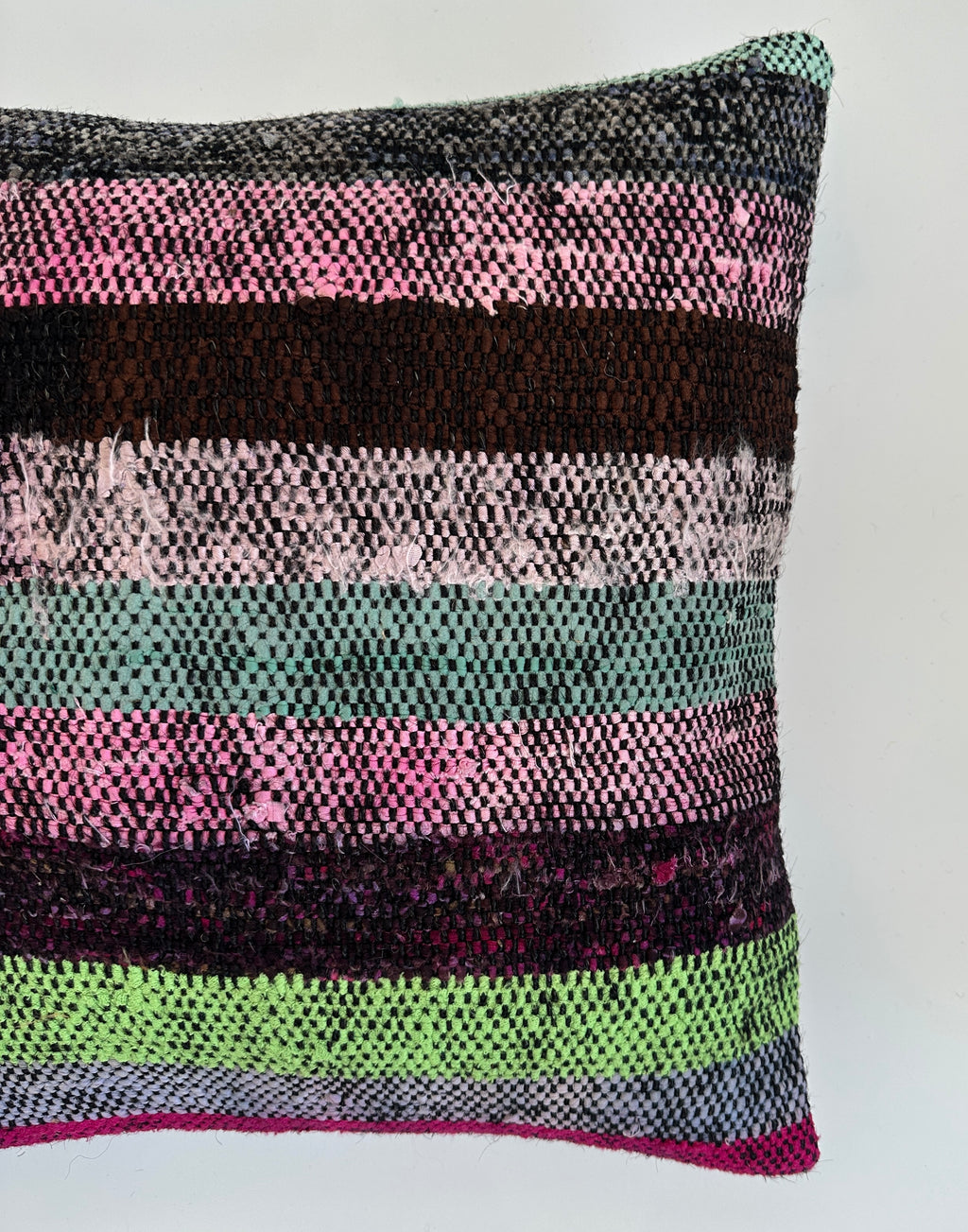 Handmade Multicoloured Turkish Cushion Cover 16''x16'' / 41x40 CM