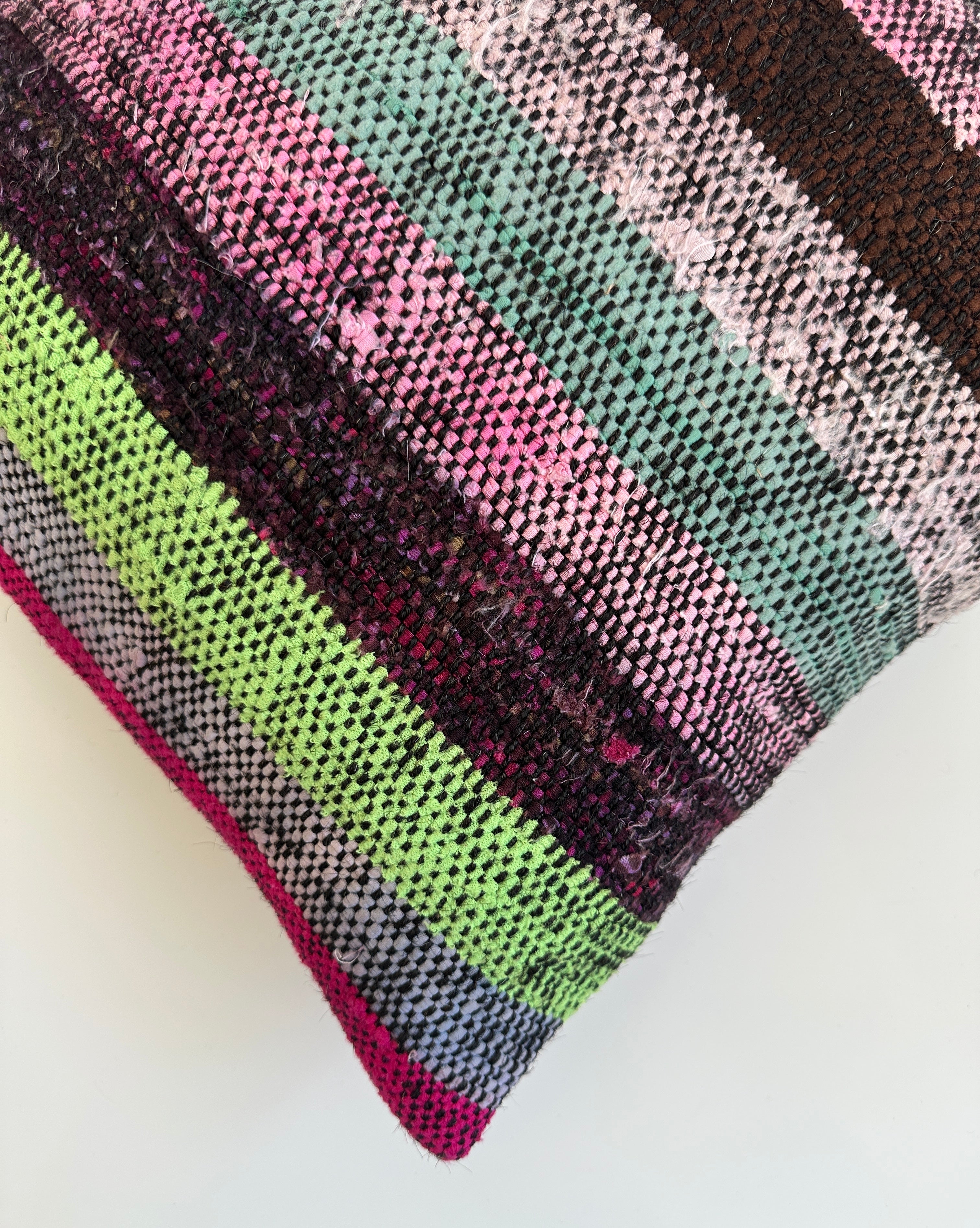 Handmade Multicoloured Turkish Cushion Cover 16''x16'' / 41x40 CM