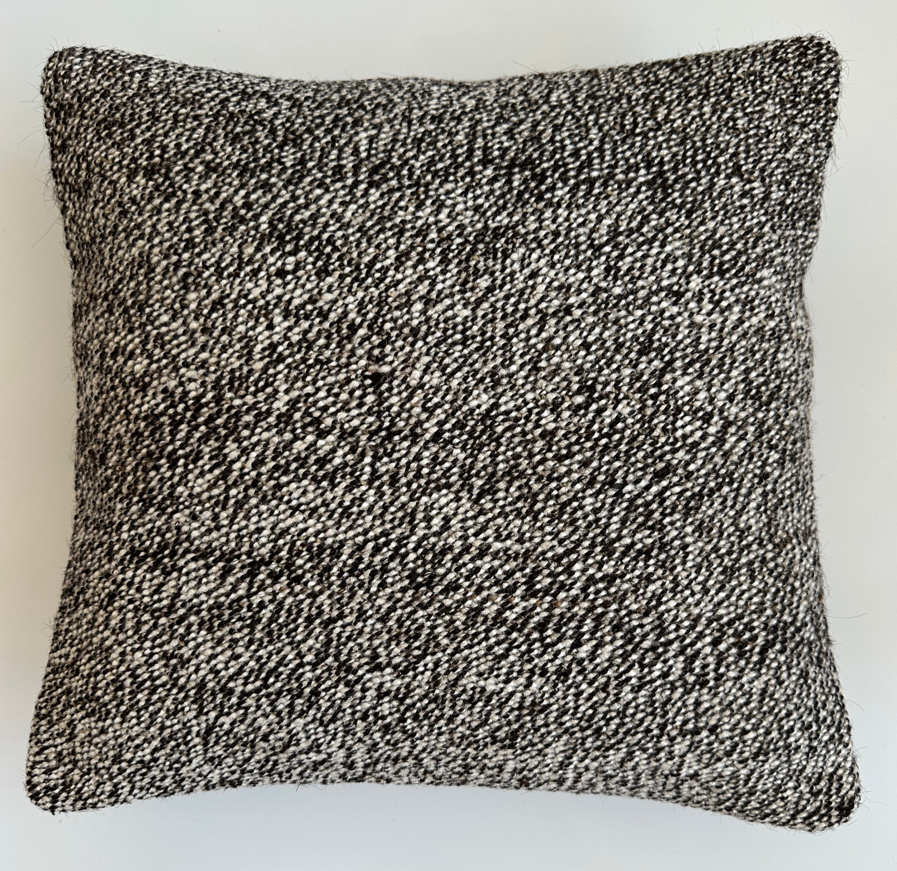 Dark Grey Handmade Turkish Cushion Cover 16''x16'' / 39x39 CM