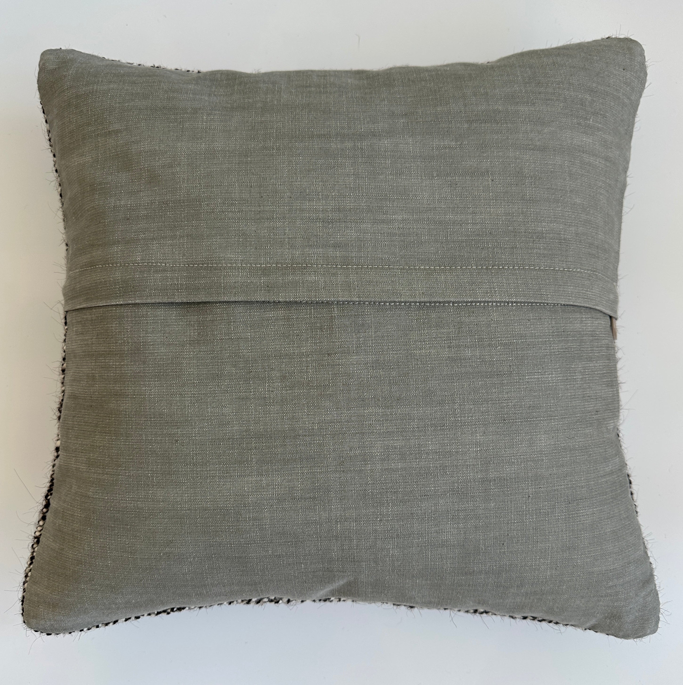 Dark Grey Handmade Turkish Cushion Cover 16''x16'' / 39x39 CM