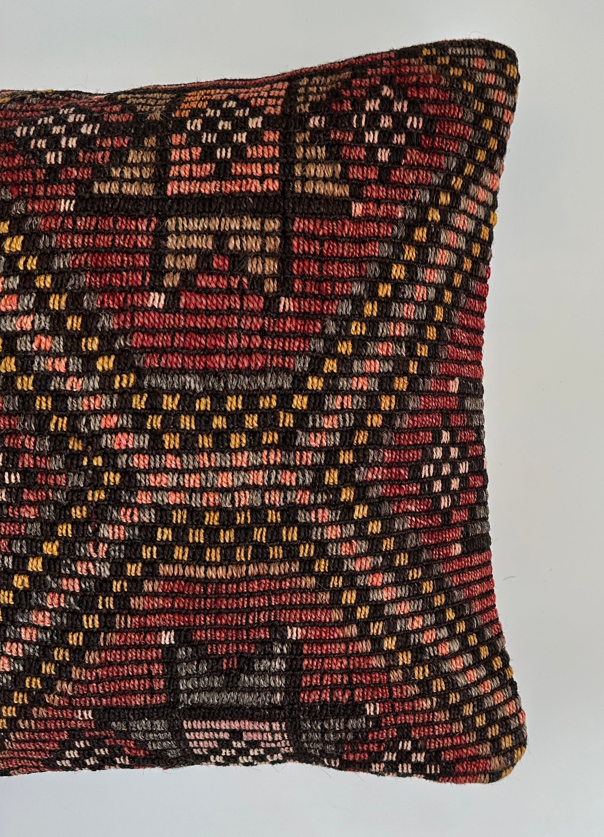 Handmade Multicoloured Turkish Cushion Cover 16''x16'' / 41X40 CM