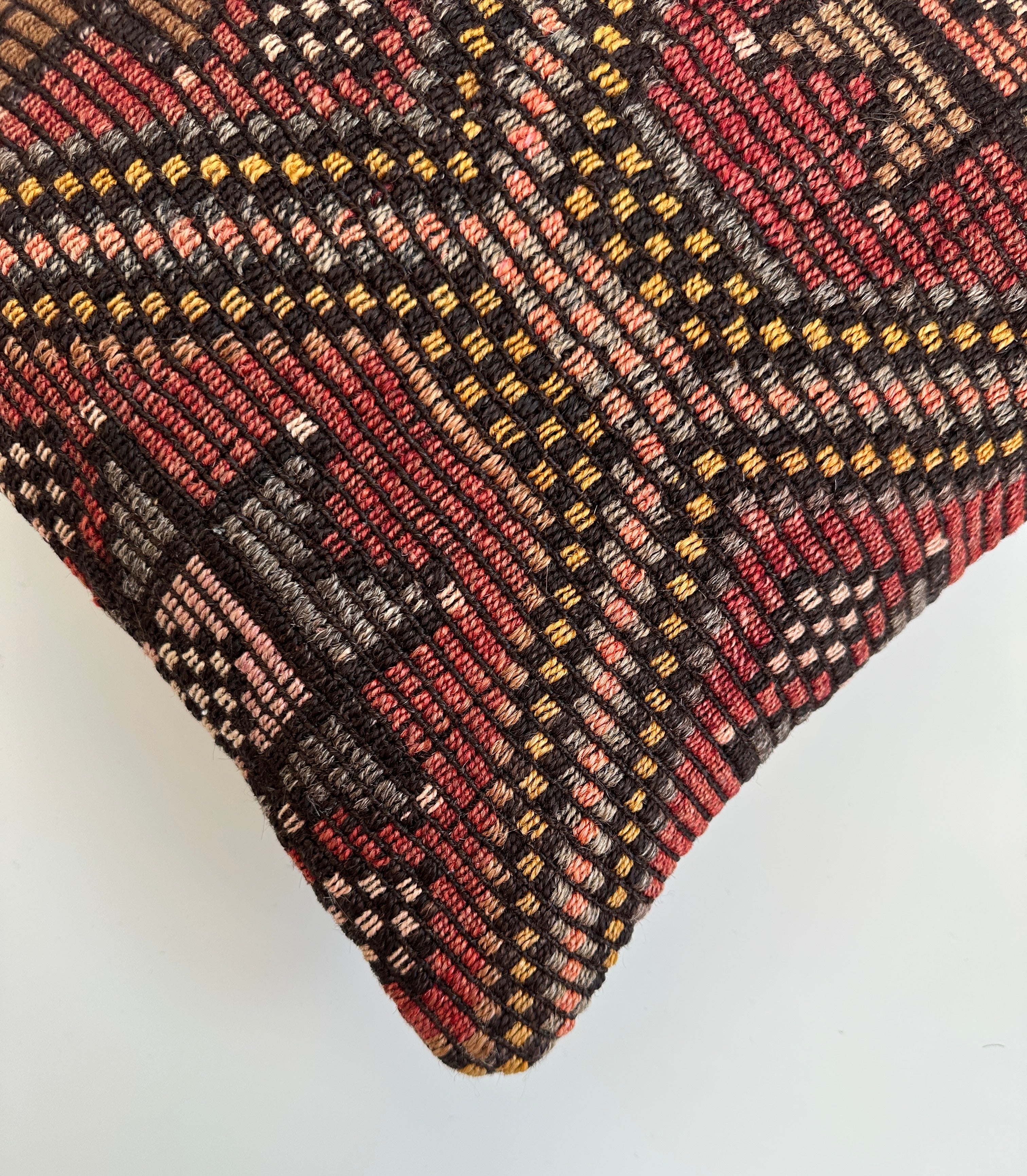 Handmade Multicoloured Turkish Cushion Cover 16''x16'' / 41X40 CM