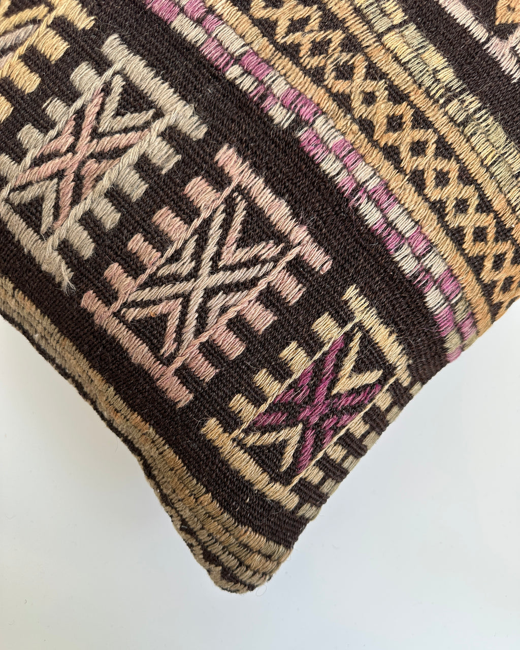 Handmade Multicoloured Turkish Cushion Cover 16''x16'' / 41X41 CM