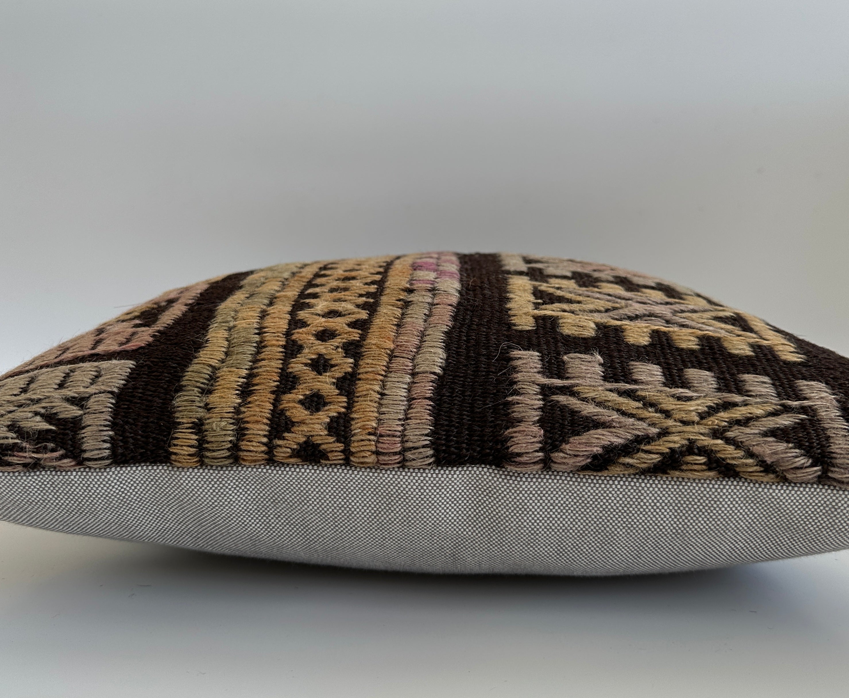 Handmade Multicoloured Turkish Cushion Cover 16''x16'' / 41X41 CM