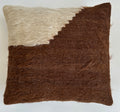 Handmade Wool Brown White Turkish Cushion Cover16''x16'' / 41x38 CM