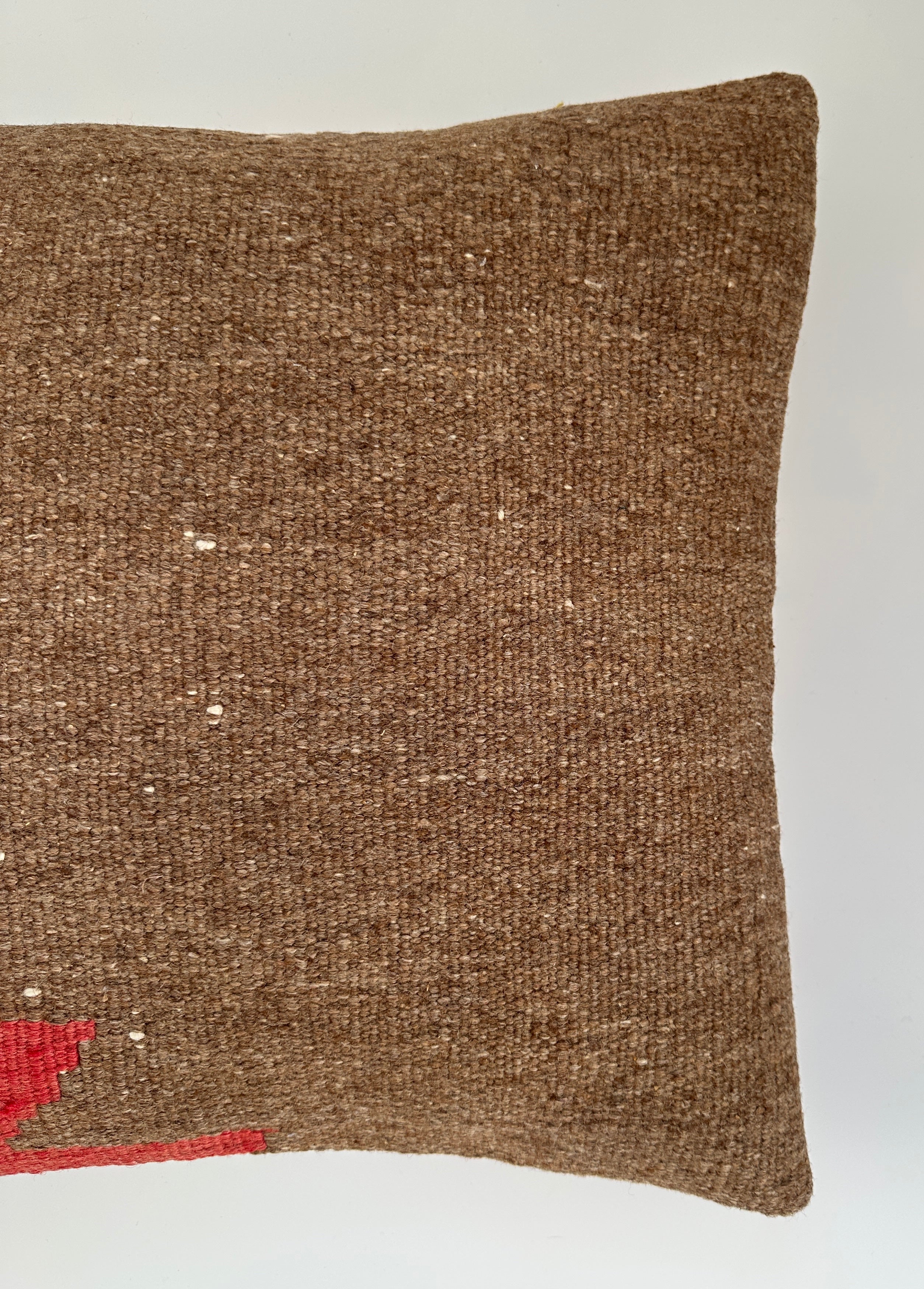 Handmade Brown Turkish Cushion Cover 16''x16'' / 41x40 CM