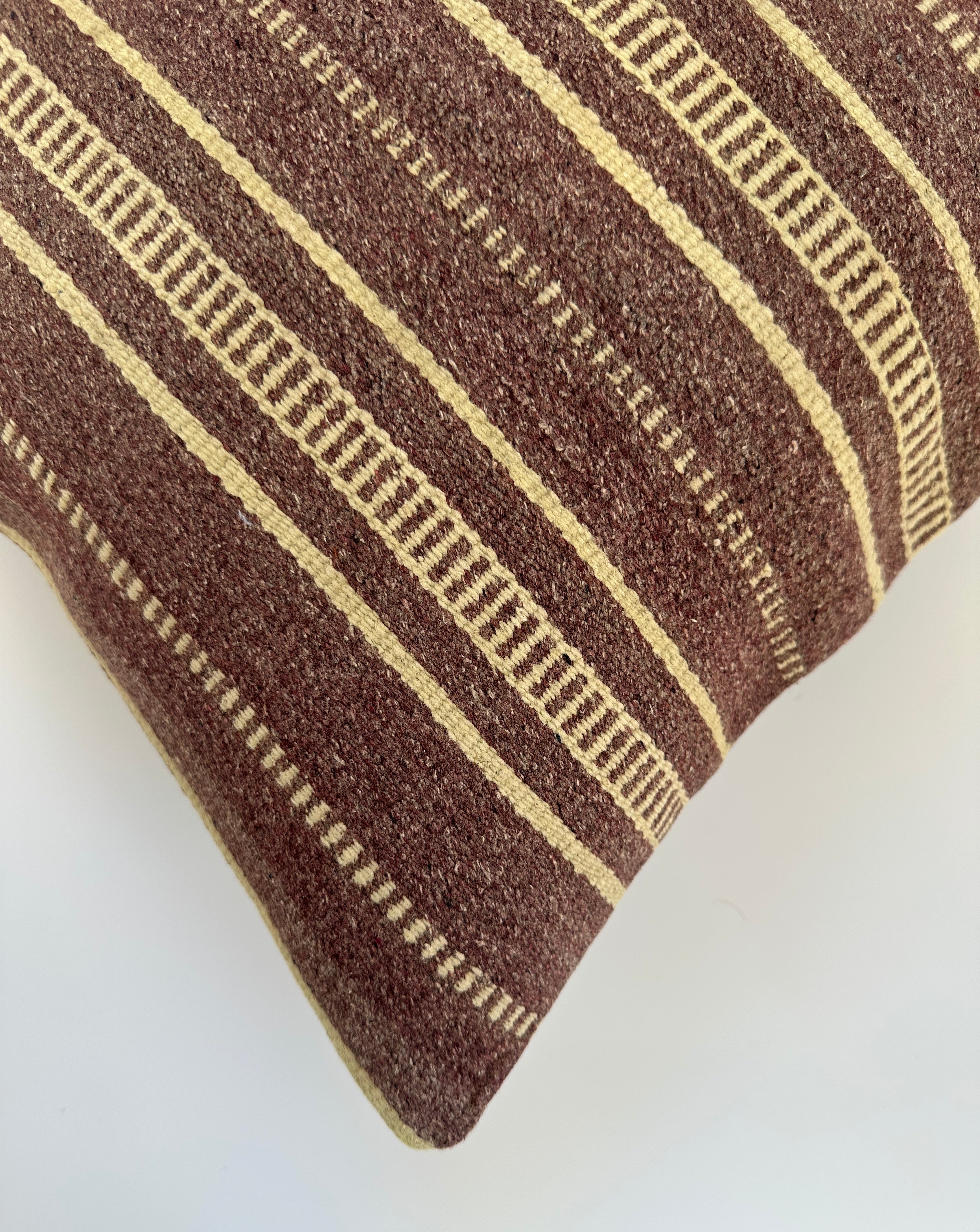 Handmade Brown Turkish Cushion Cover 16''x16'' / 41x41 CM