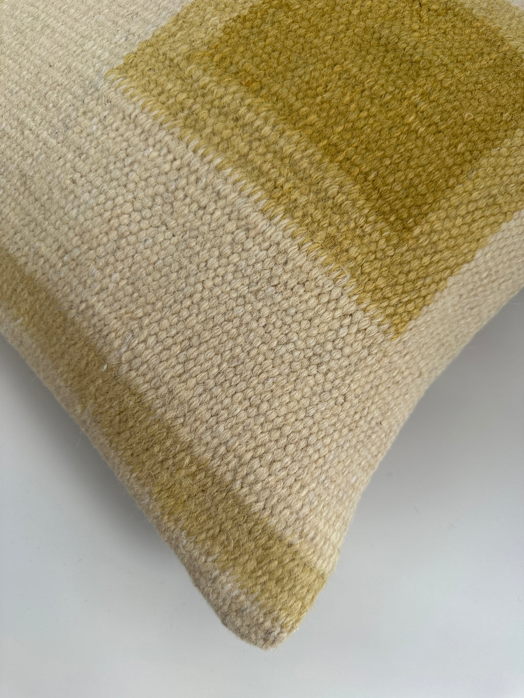 Handmade Textured Cream Turkish Cushion Cover 16''x16'' / 41x40 CM