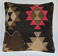 Handmade Multicoloured Turkish Cushion Cover 16''x16'' / 41x40 CM