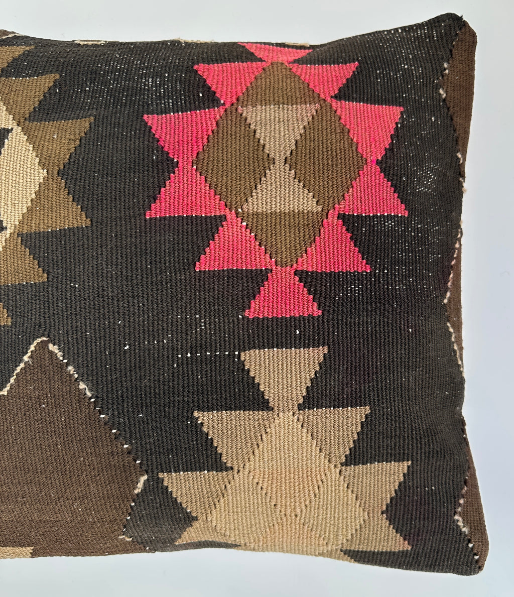 Handmade Multicoloured Turkish Cushion Cover 16''x16'' / 41x40 CM