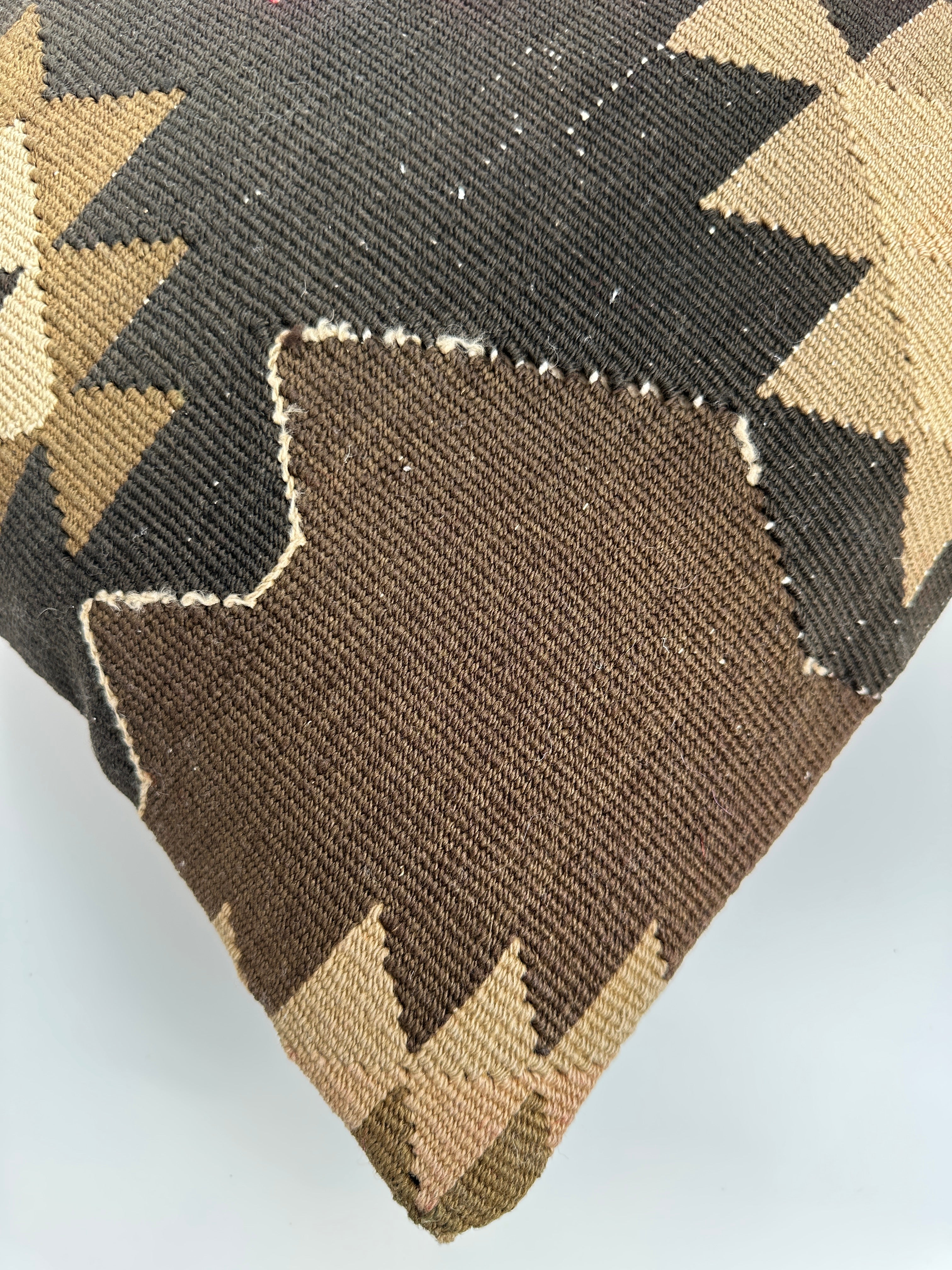 Handmade Multicoloured Turkish Cushion Cover 16''x16'' / 41x40 CM