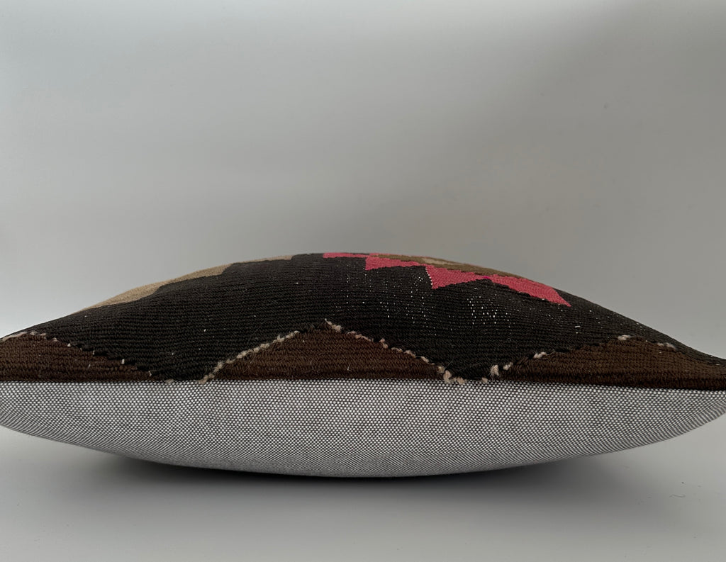 Handmade Multicoloured Turkish Cushion Cover 16''x16'' / 41x40 CM