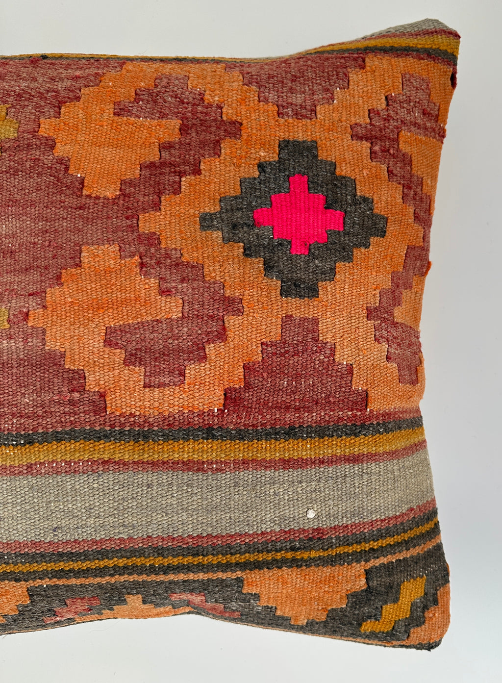 Handmade Multicoloured Turkish Cushion Cover 16''x16'' / 41x41 CM