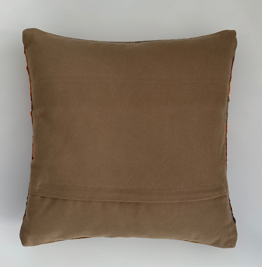 Handmade Multicoloured Turkish Cushion Cover 16''x16'' / 41x41 CM