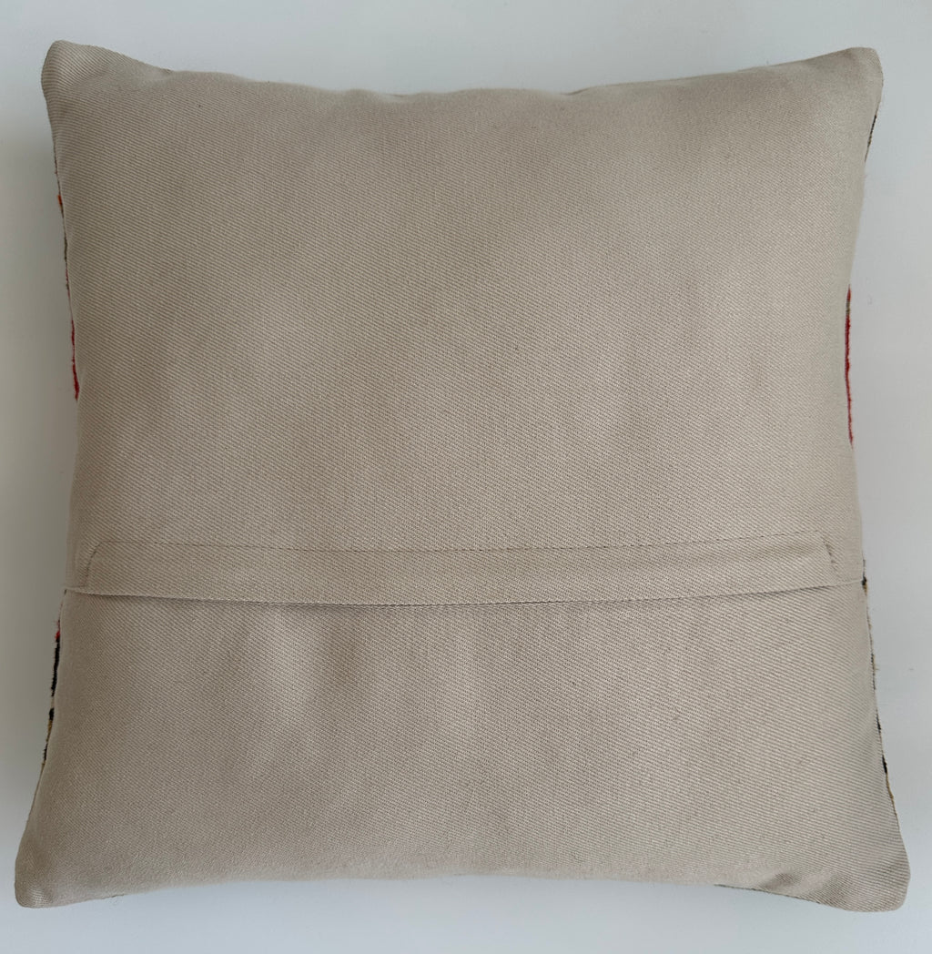 Handmade Multicoloured Turkish Cushion Cover 16''x16'' / 41x41 CM