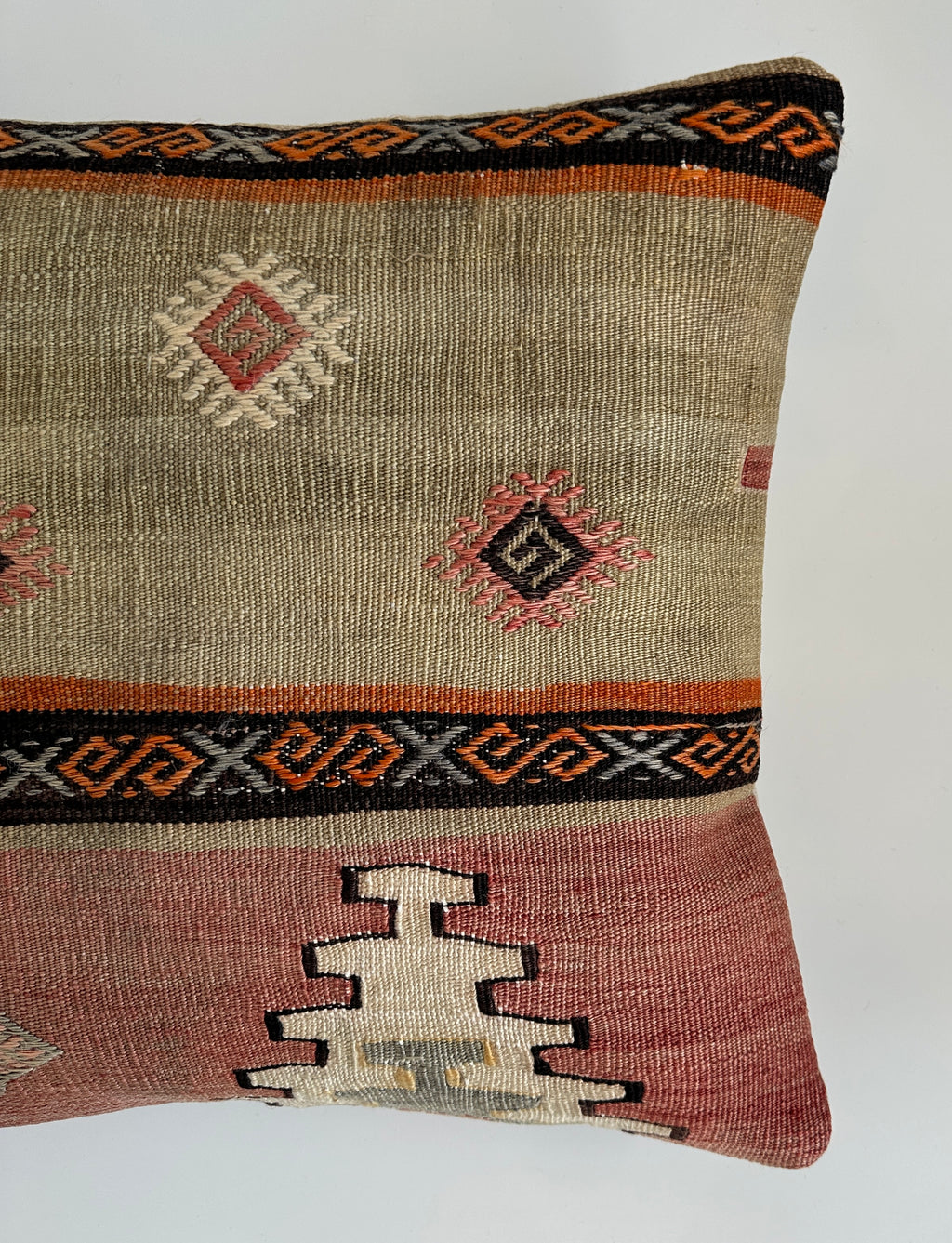 Handmade Tribal Turkish Rug Cushion Cover 16''x16'' / 41x40 CM