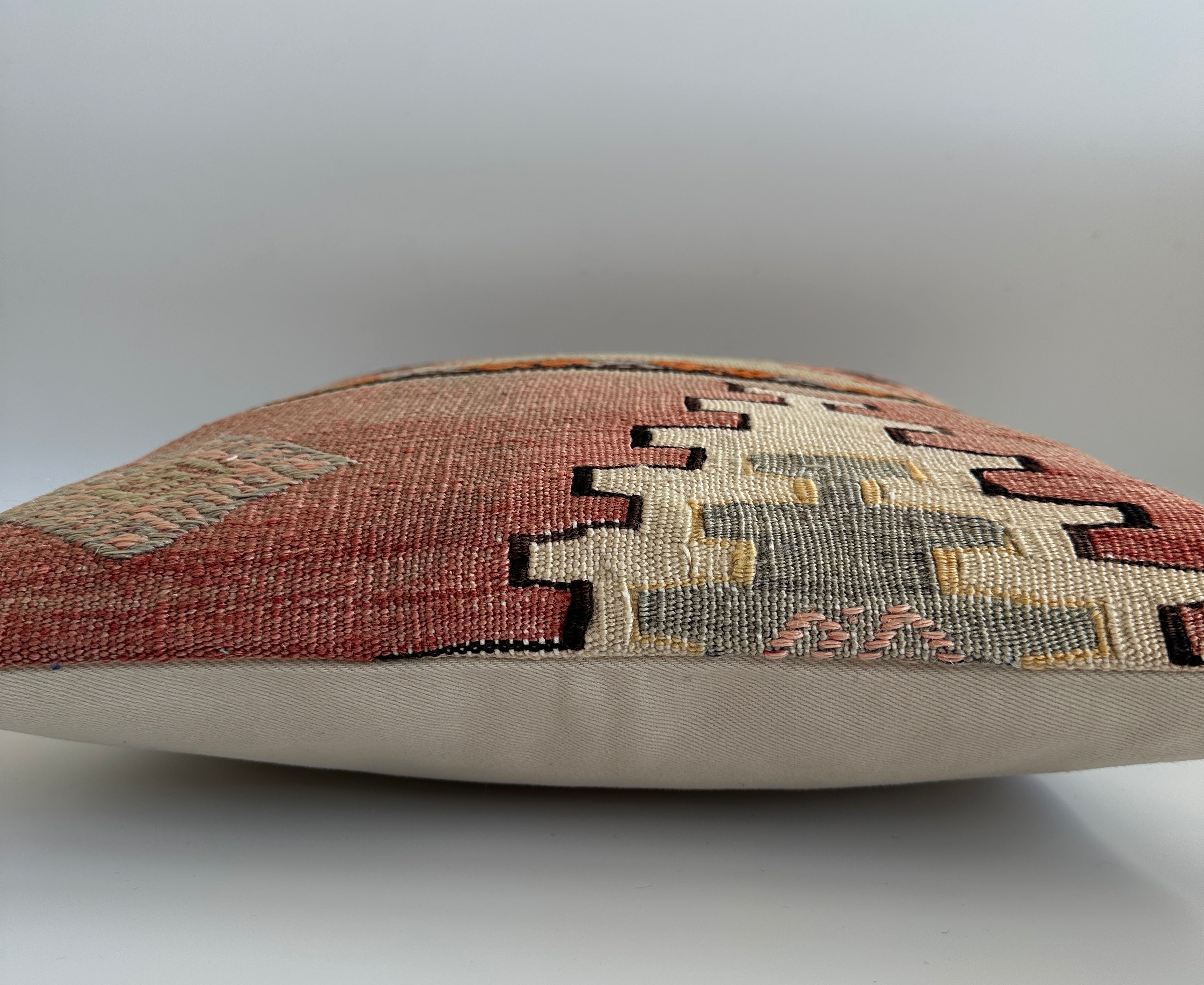 Handmade Tribal Turkish Rug Cushion Cover 16''x16'' / 41x40 CM