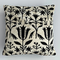 Black Tulip Silk Velvet Cushion Cover 16''x16'' / 40x40 CM