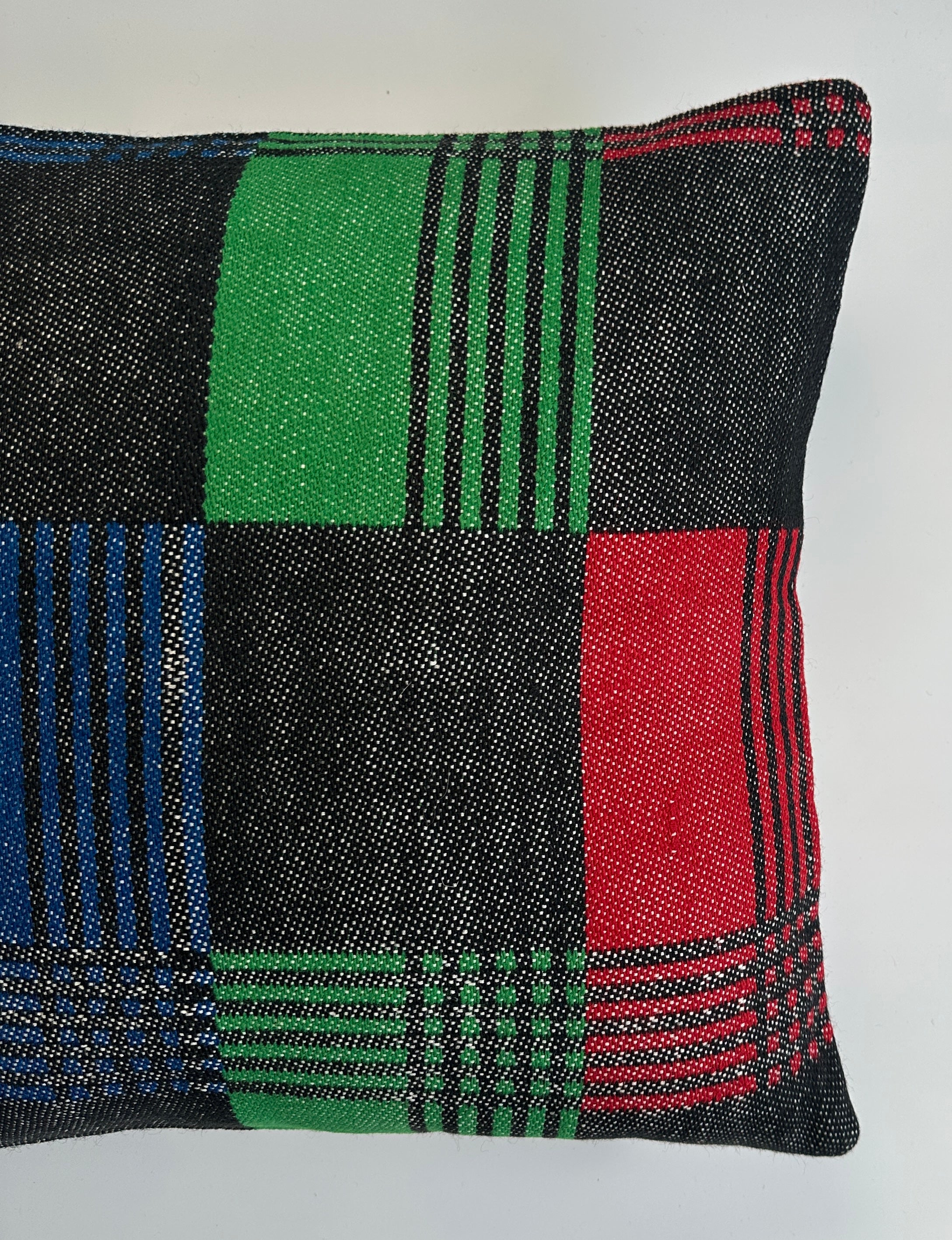 Handmade Multicoloured Cushion Cover 16''x16'' / 41x40 CM