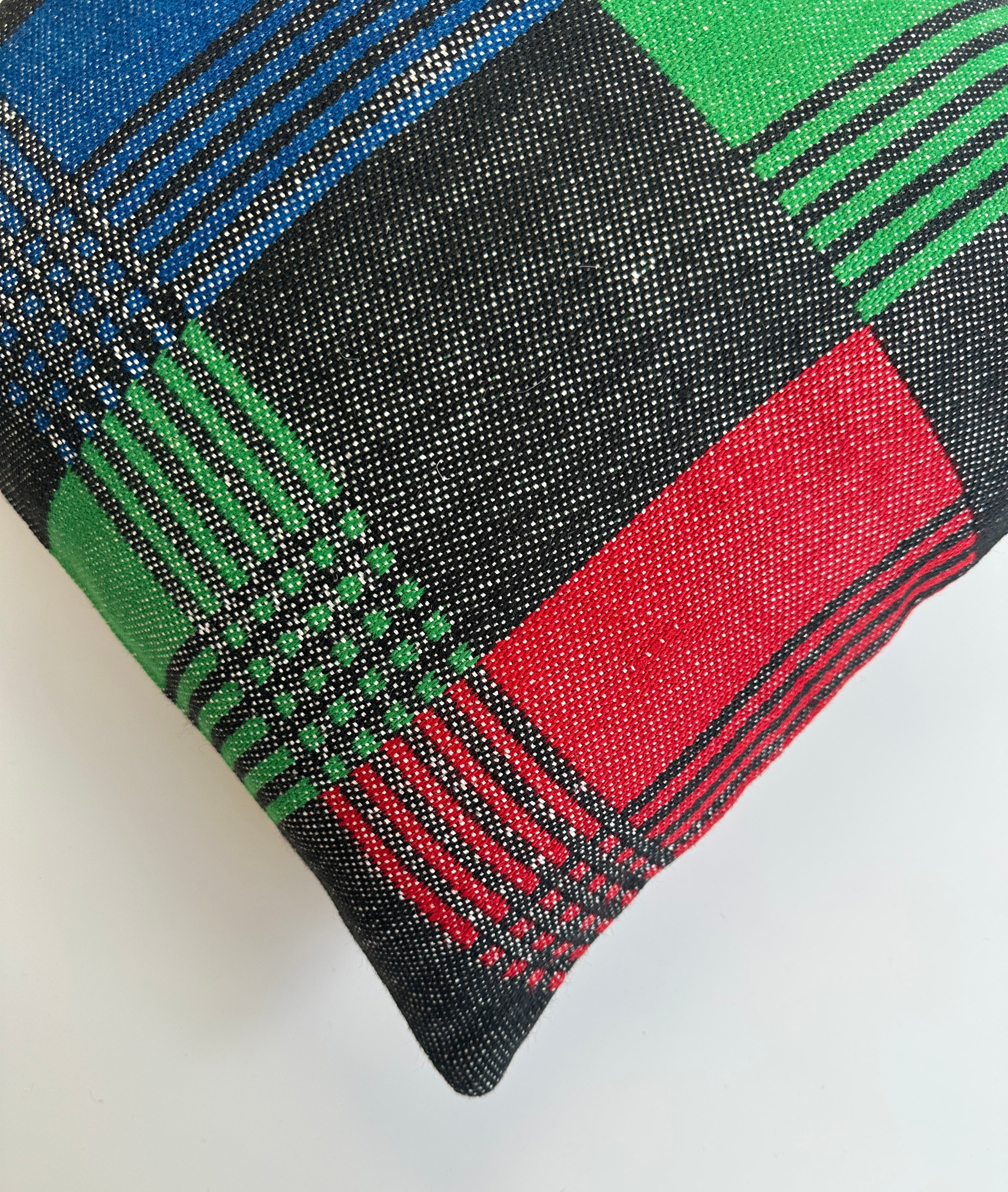 Handmade Multicoloured Cushion Cover 16''x16'' / 41x40 CM