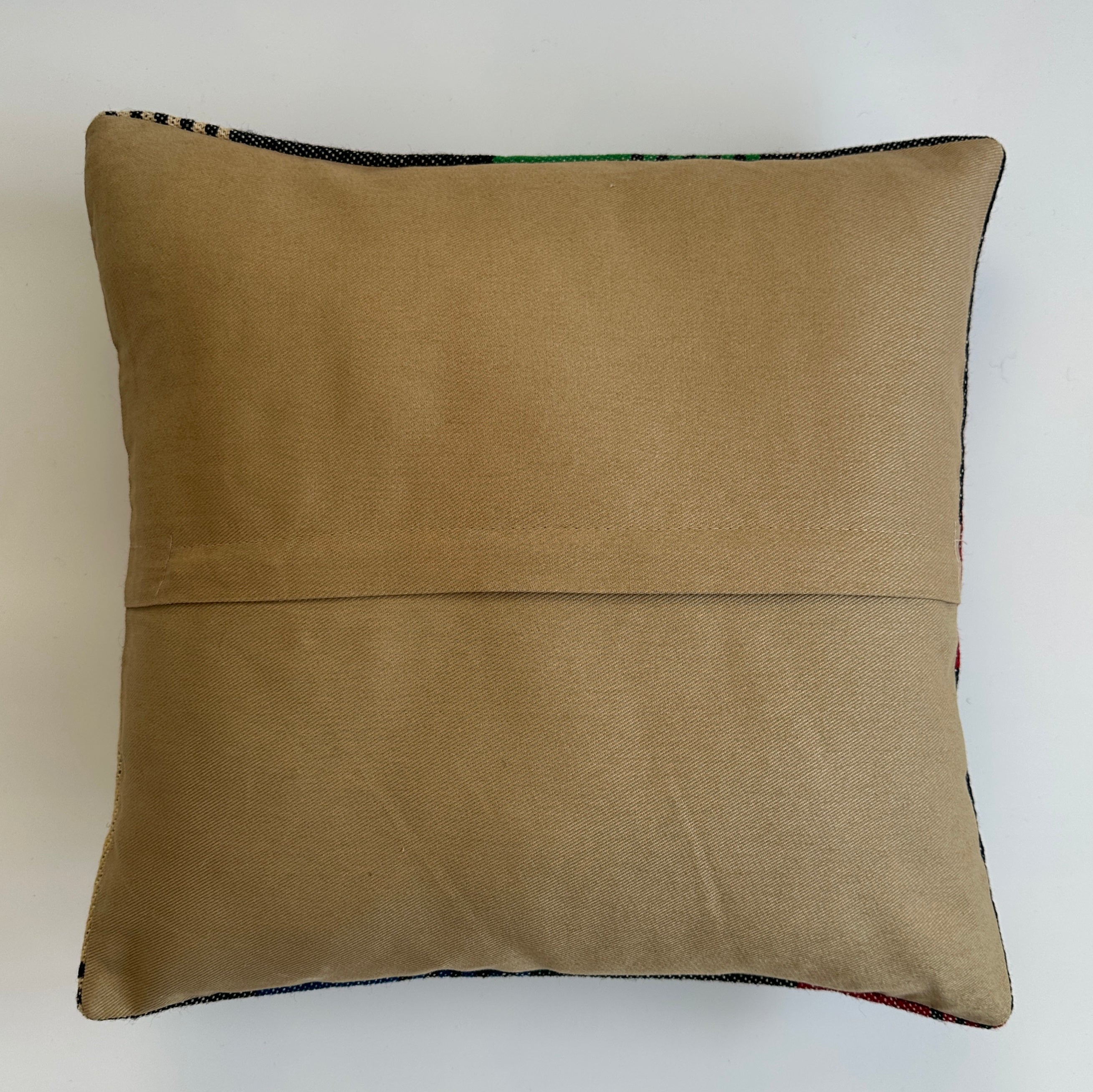 Handmade Multicoloured Cushion Cover 16''x16'' / 41x40 CM