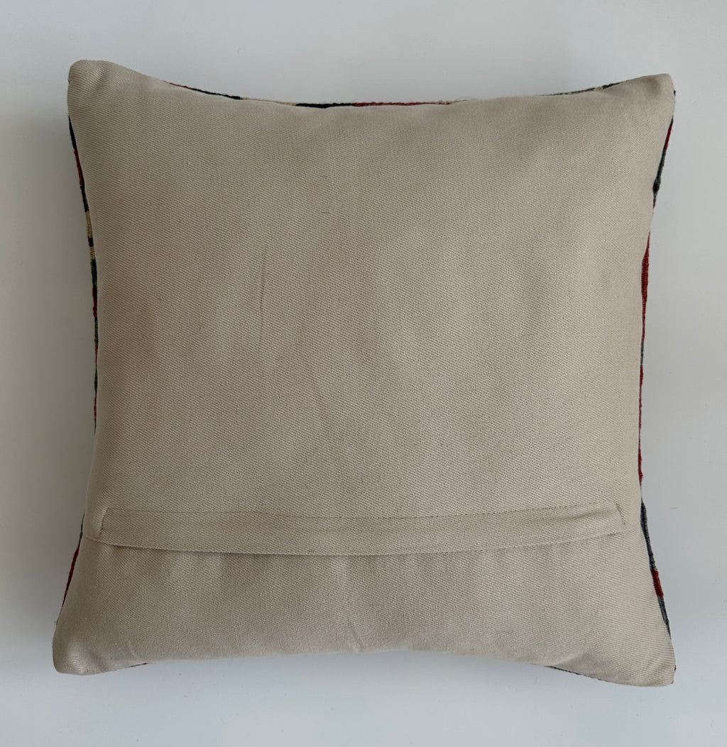 Handmade Turkish Rug Cushion Cover 16''x16'' / 41x40 CM