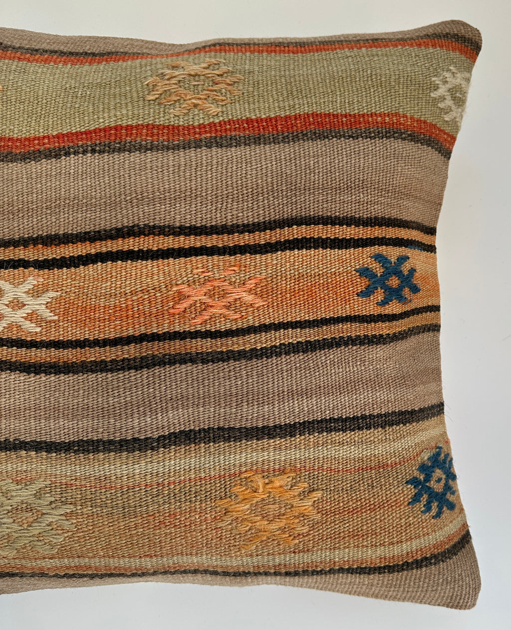 Handmade Tribal Turkish Rug Cushion Cover 16''x16'' / 41x40 CM