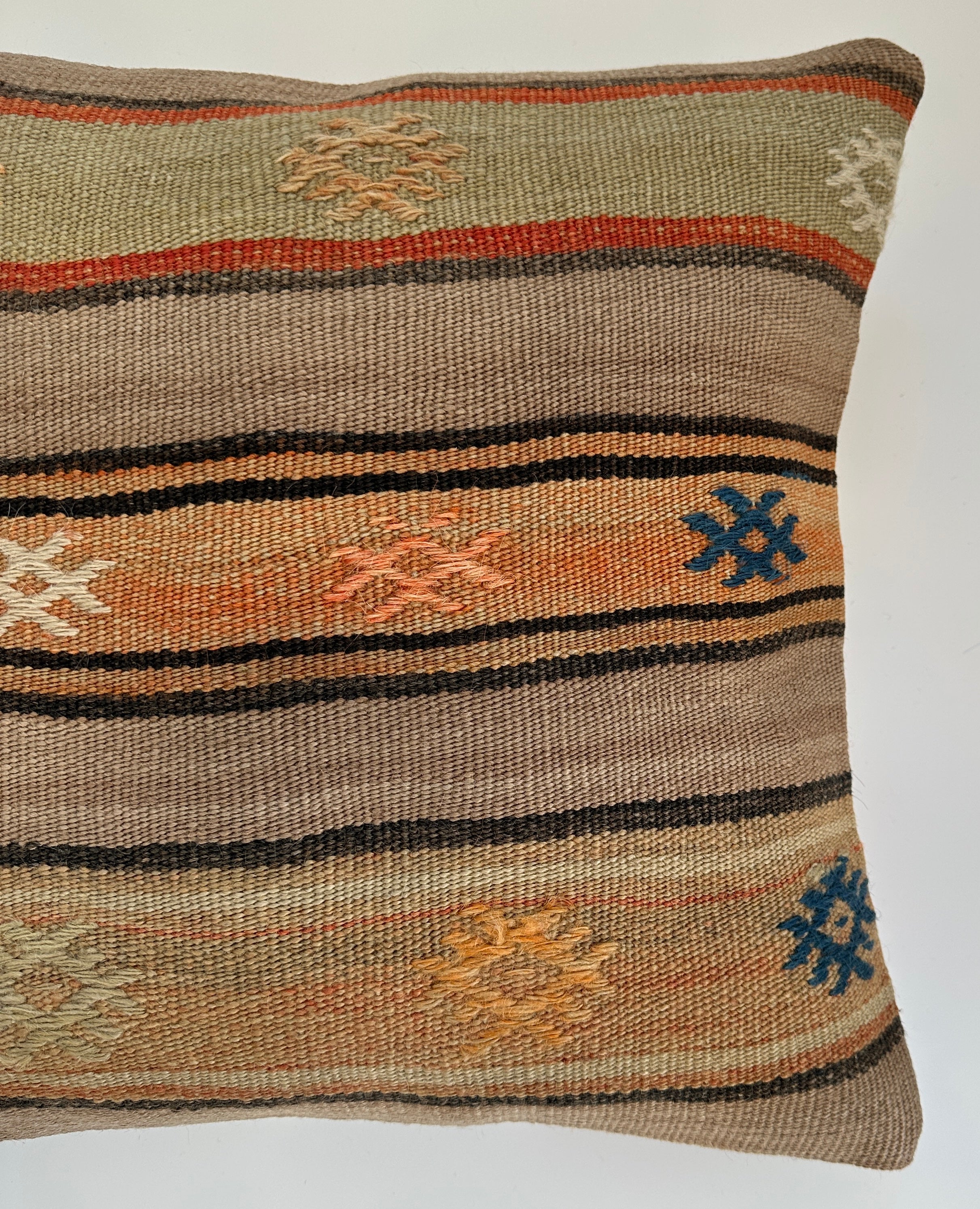 Handmade Tribal Turkish Rug Cushion Cover 16''x16'' / 41x40 CM