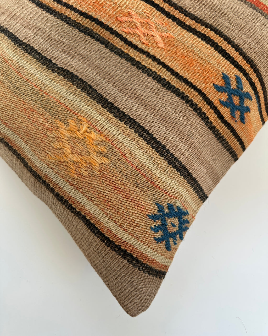 Handmade Tribal Turkish Rug Cushion Cover 16''x16'' / 41x40 CM