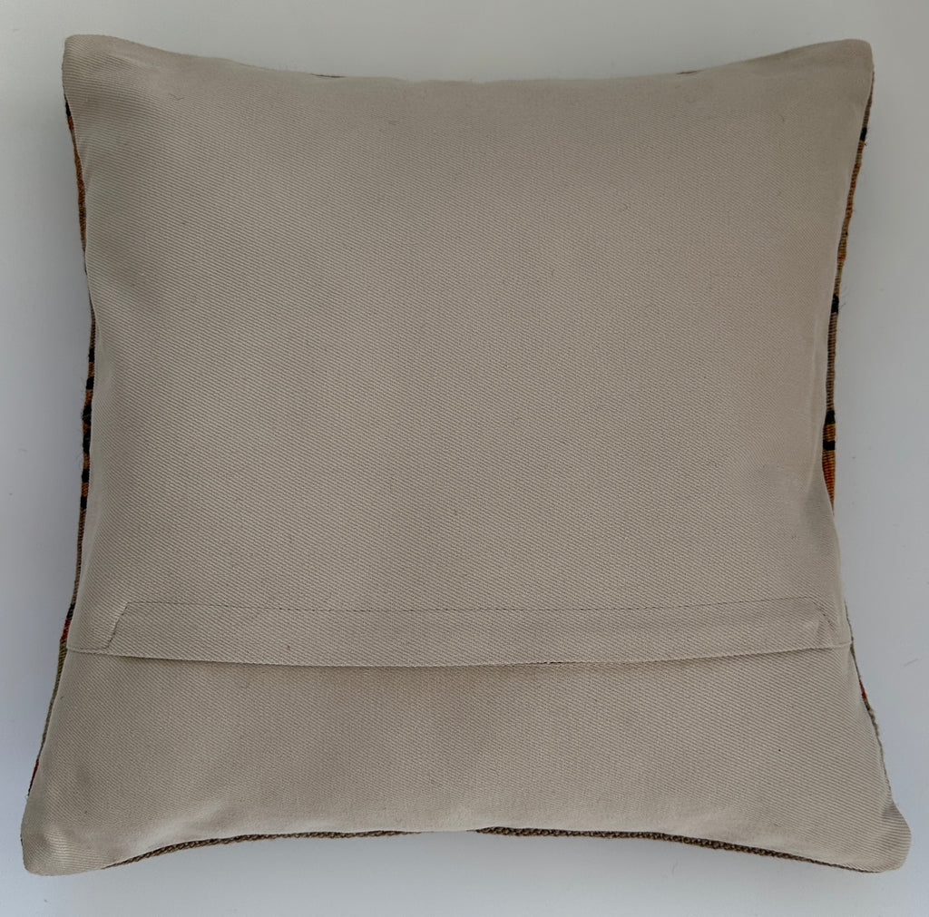 Handmade Tribal Turkish Rug Cushion Cover 16''x16'' / 41x40 CM