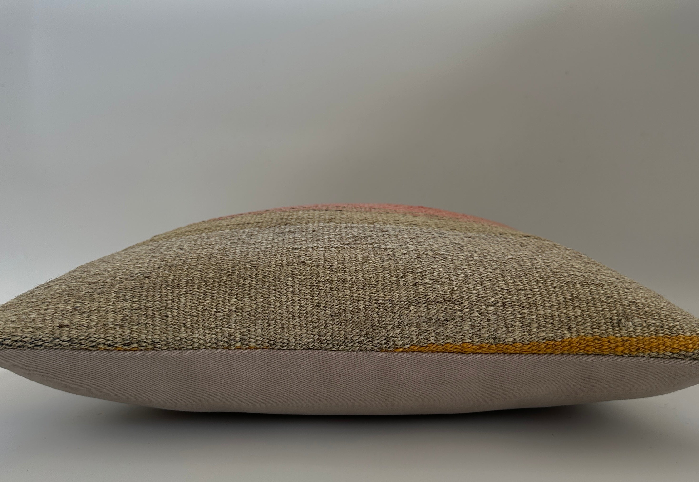 Handmade Multicoloured Striped Turkish Cushion Cover 16''x16'' / 41x41 CM