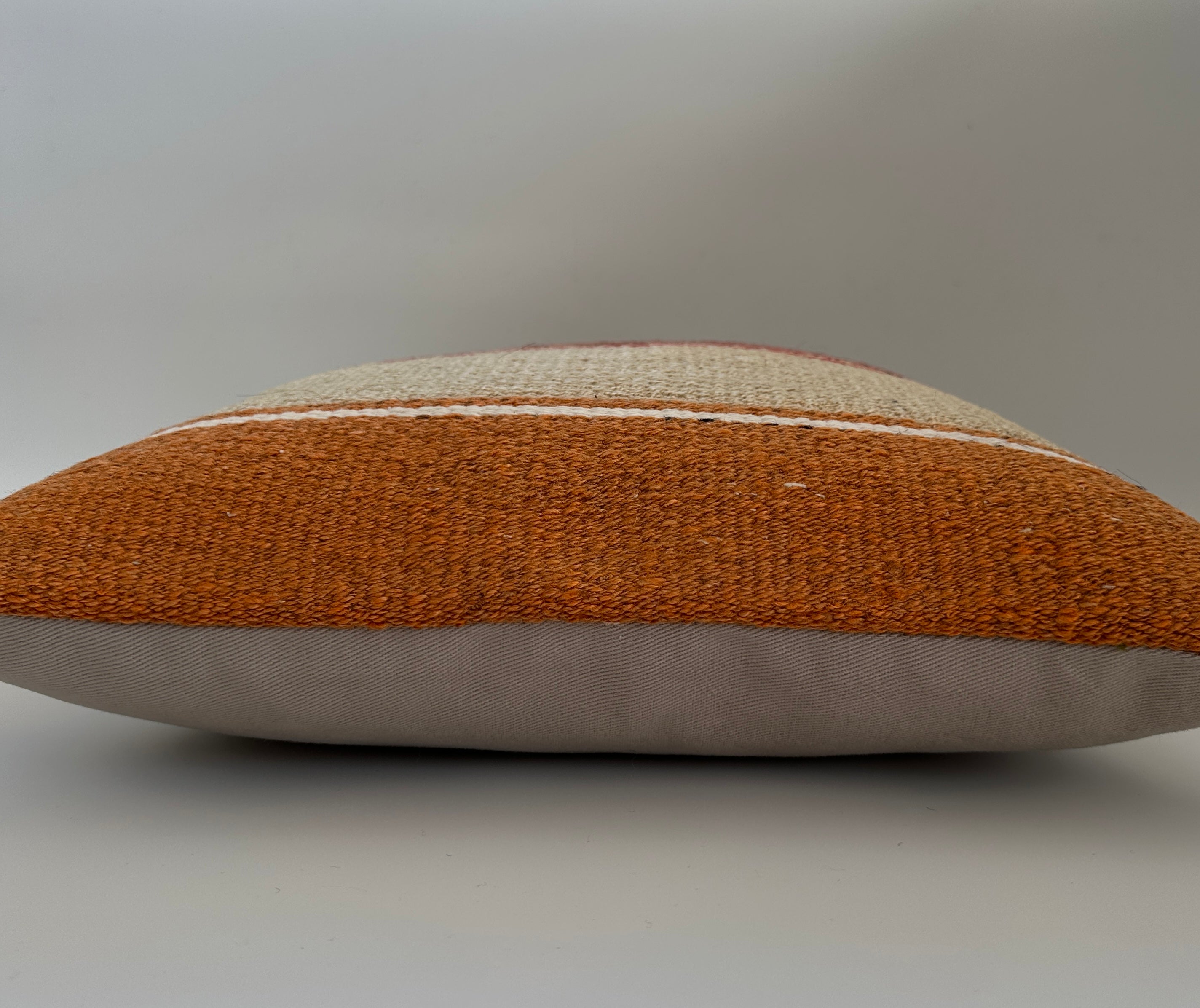 Handmade Multicoloured Striped Turkish Cushion Cover 16''x16'' / 41x41 CM