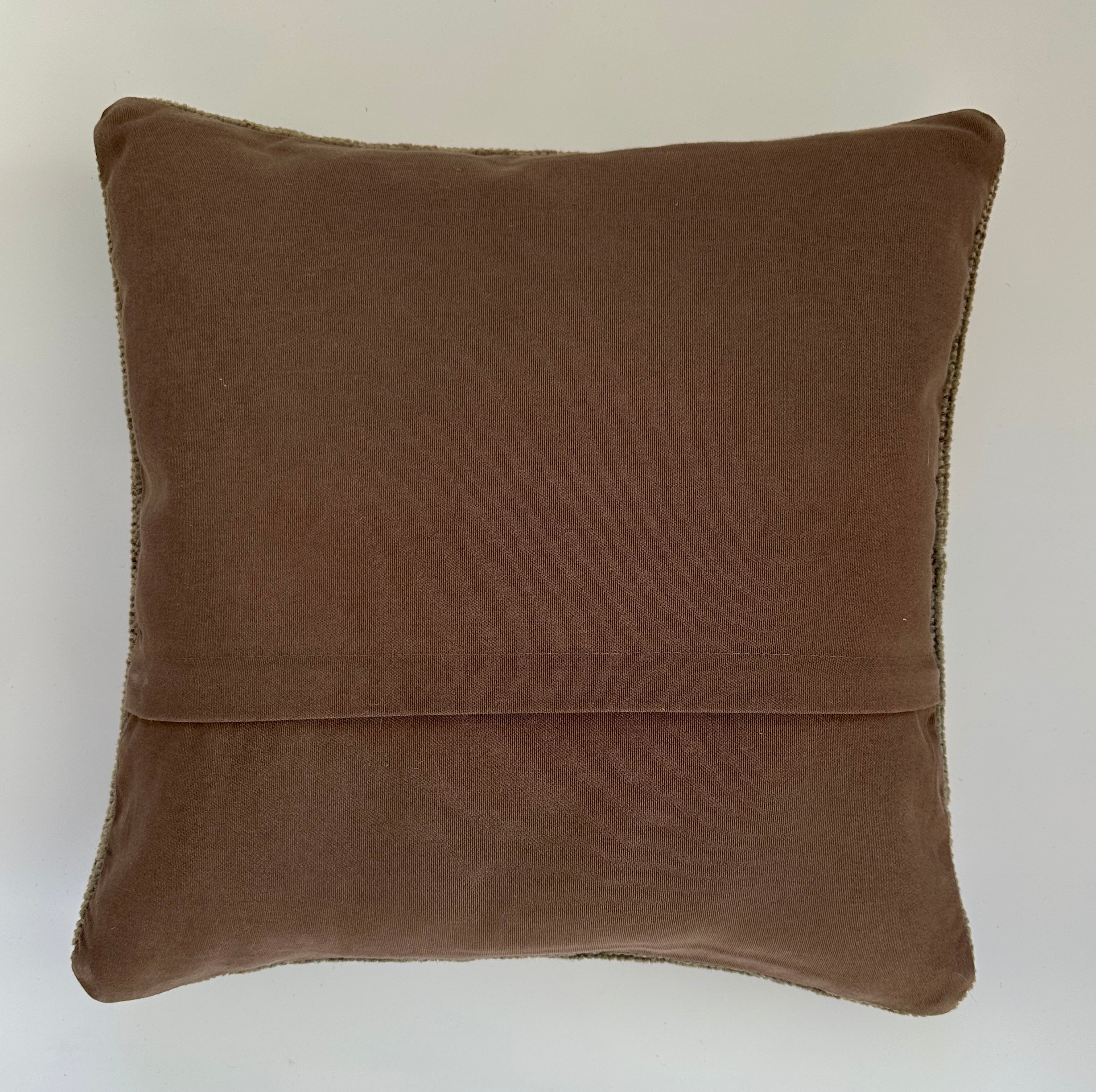 Handmade Textured Grey Turkish Cushion Cover 16''x16'' / 41x41 CM