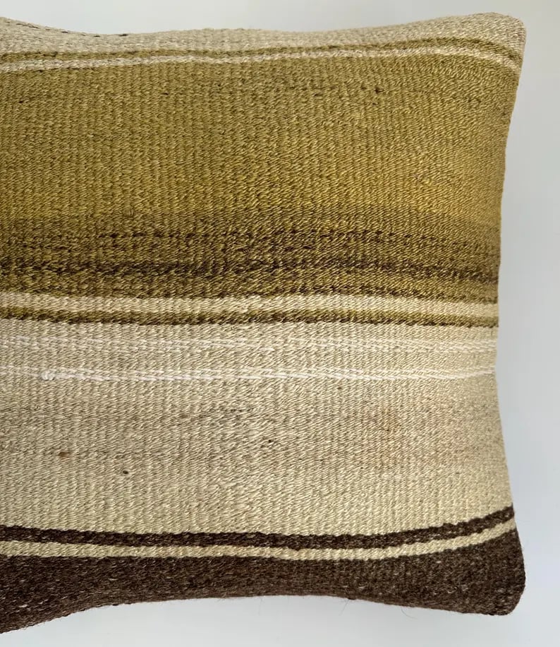 Handmade Turkish Rug Cushion Cover 16''x16'' / 41x41 CM