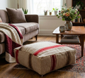 Handmade Moroccan Multicoloured Kilim Pouf 60x60x20 CM